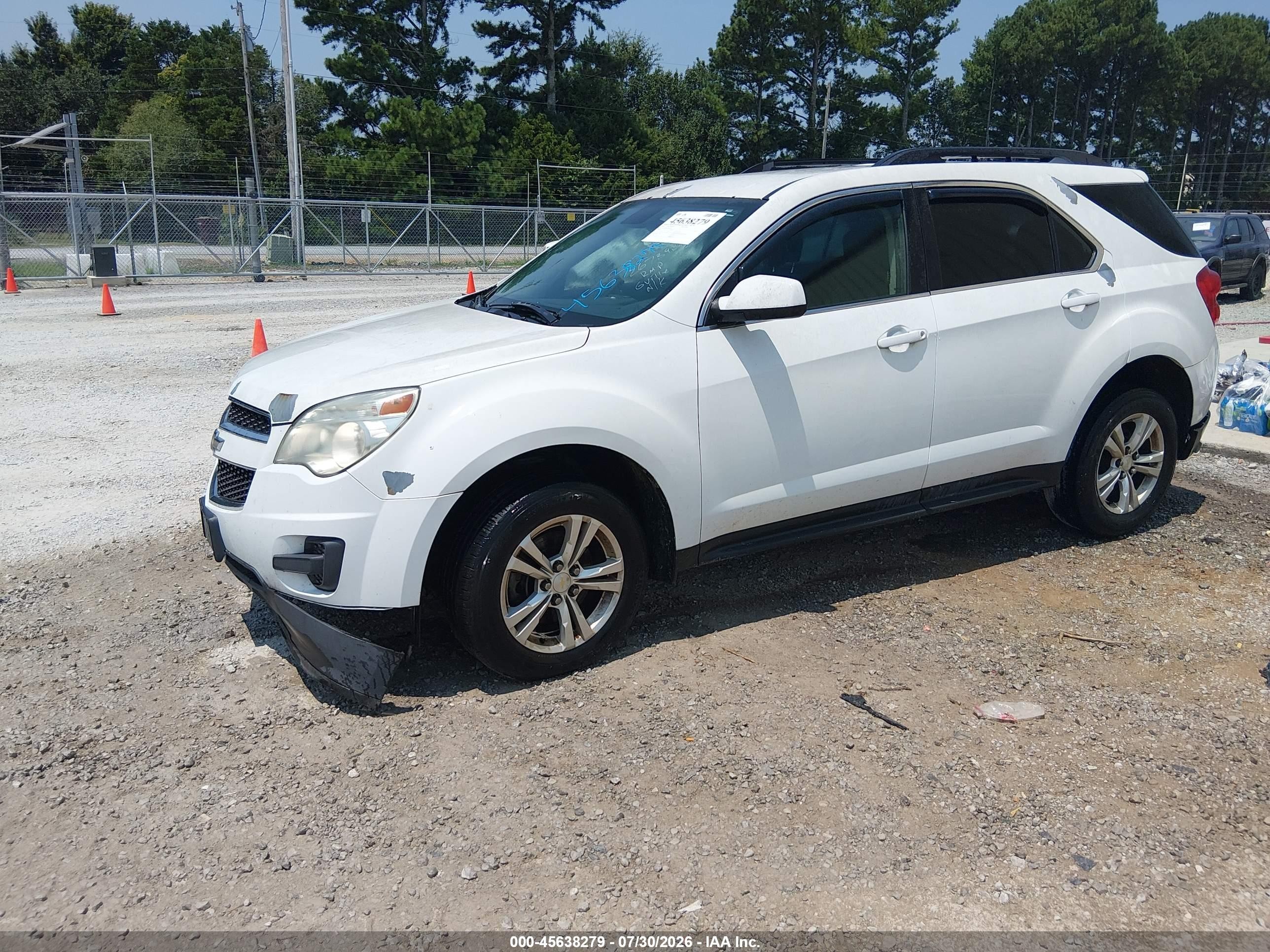 2013 Chevrolet Equinox Lt White vin: 2GNALDEK0D6267396