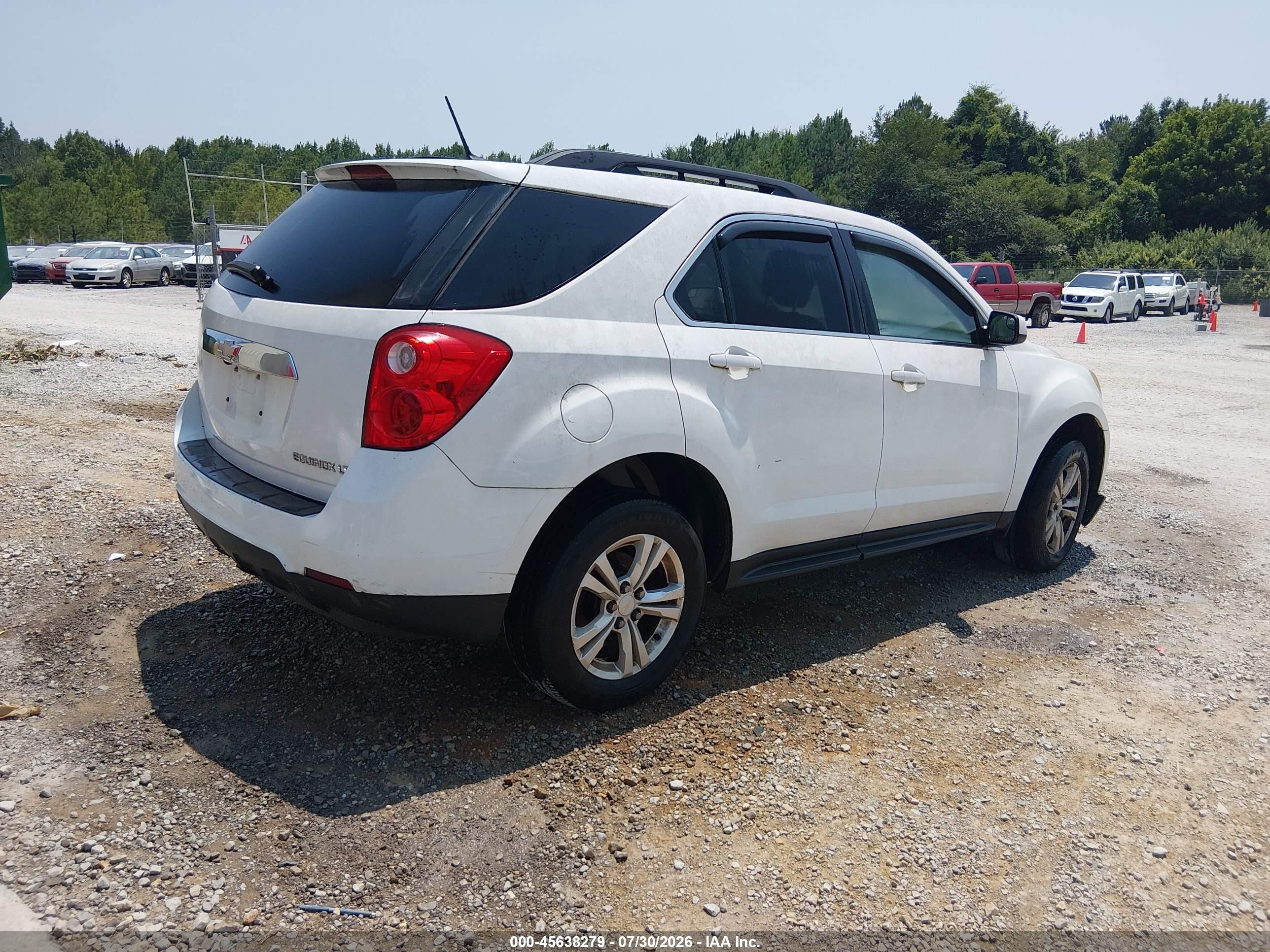 2013 Chevrolet Equinox Lt White vin: 2GNALDEK0D6267396