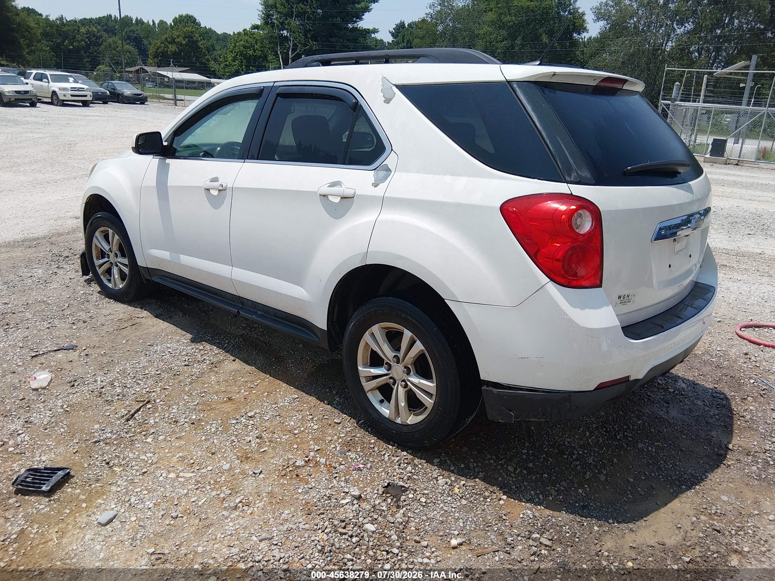 2013 Chevrolet Equinox Lt White vin: 2GNALDEK0D6267396
