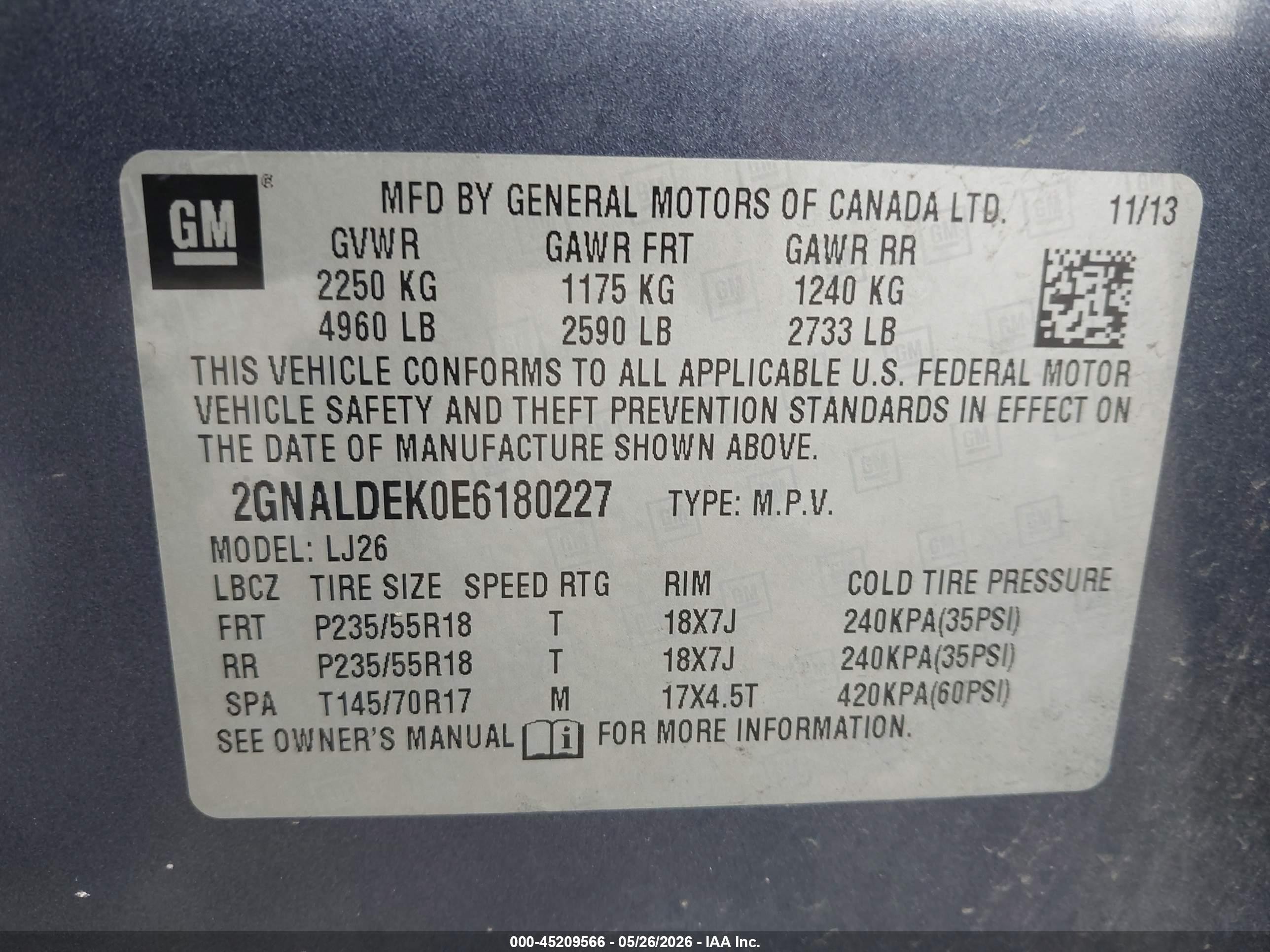 2014 Chevrolet Equinox Ltz Gray vin: 2GNALDEK0E6180227
