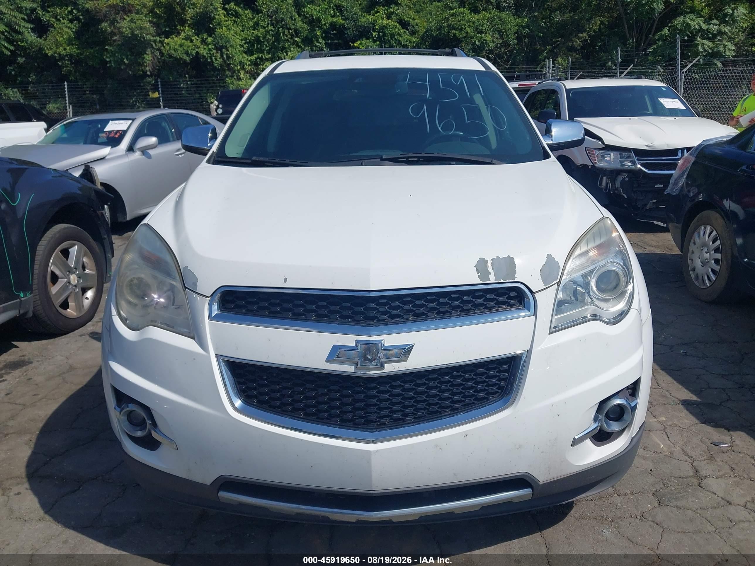 2014 Chevrolet Equinox Ltz White vin: 2GNALDEK0E6267593