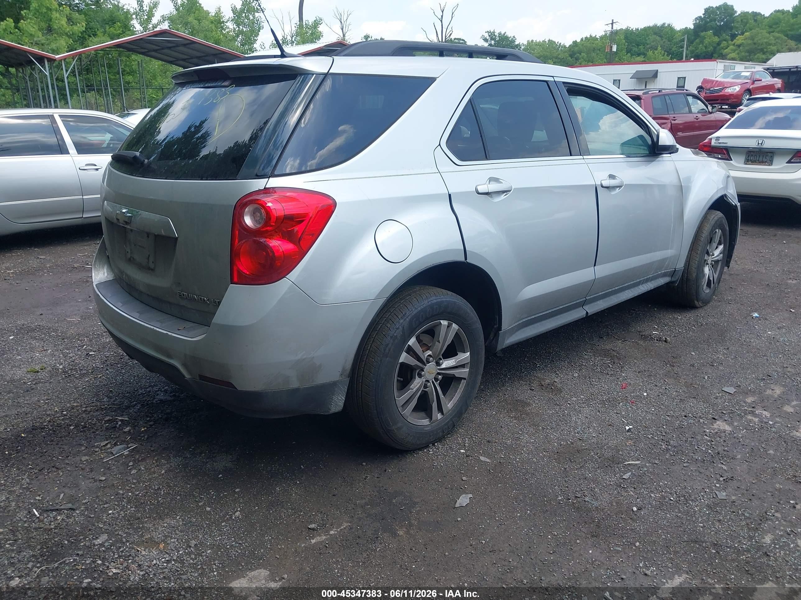 2012 Chevrolet Equinox 1lt Silver vin: 2GNALDEK1C1111749