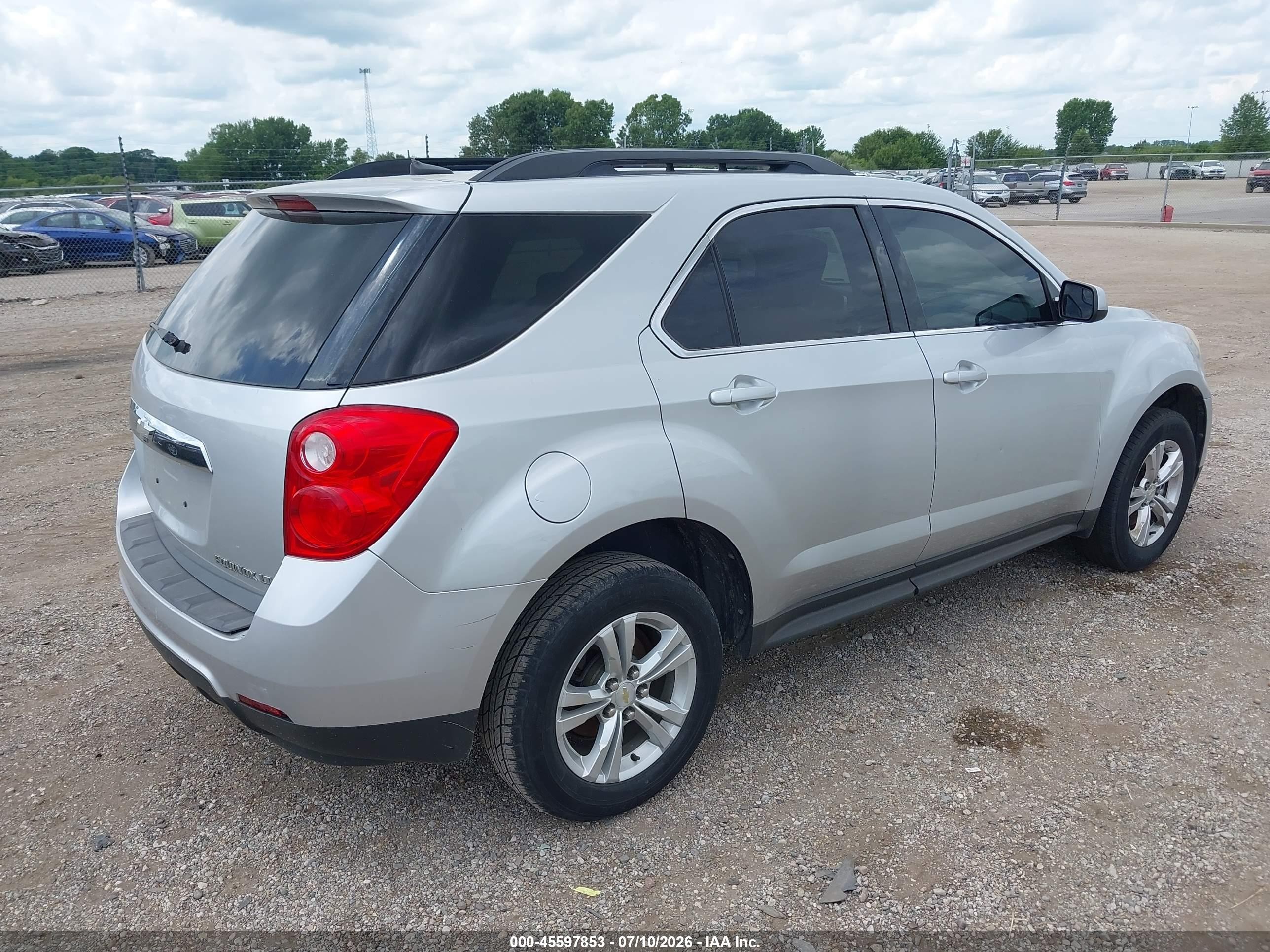 2012 Chevrolet Equinox Lt W/1lt Серебряный vin: 2GNALDEK1C1222494