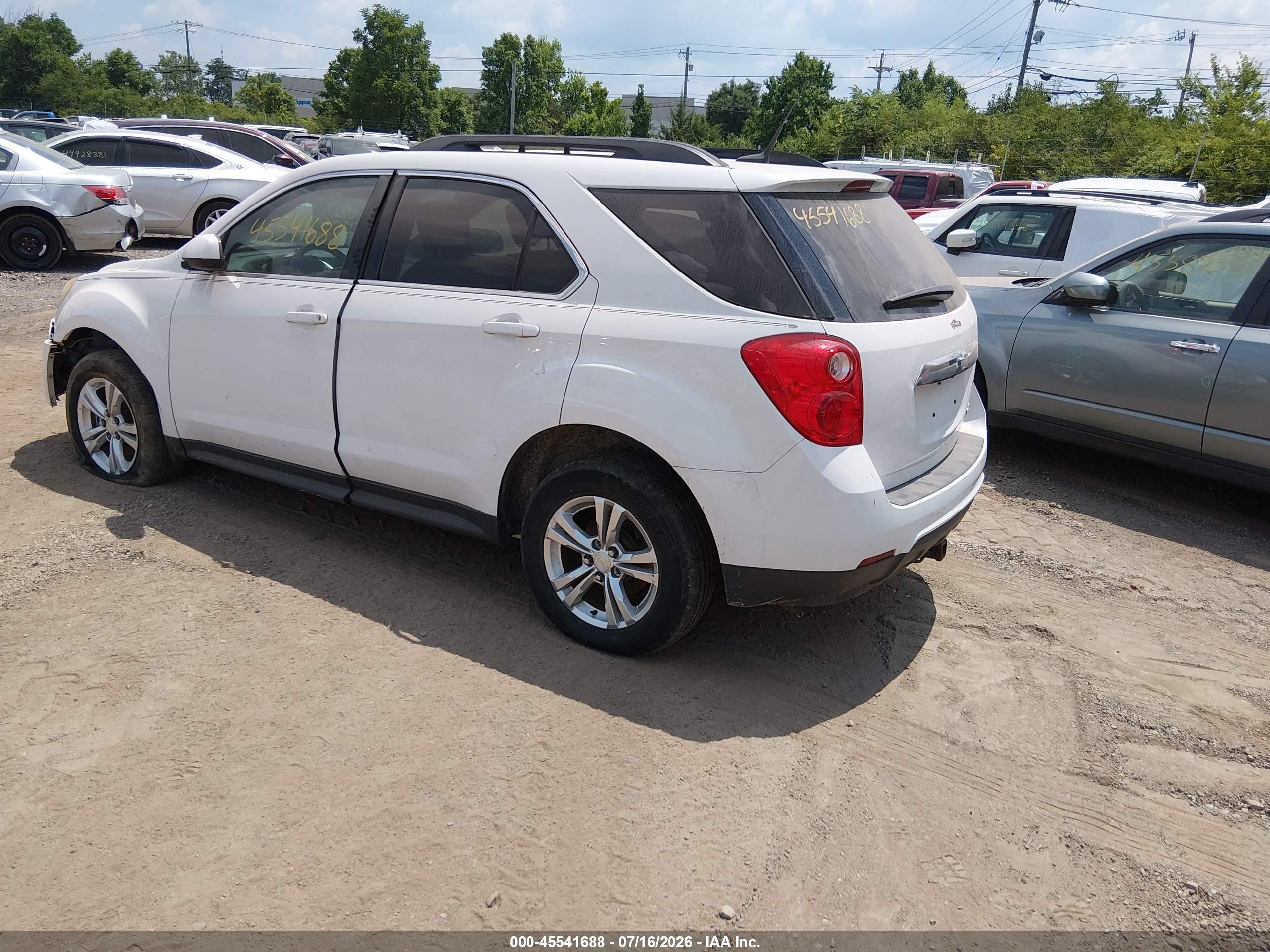 2012 Chevrolet Equinox Lt W/1lt White vin: 2GNALDEK1C6326244