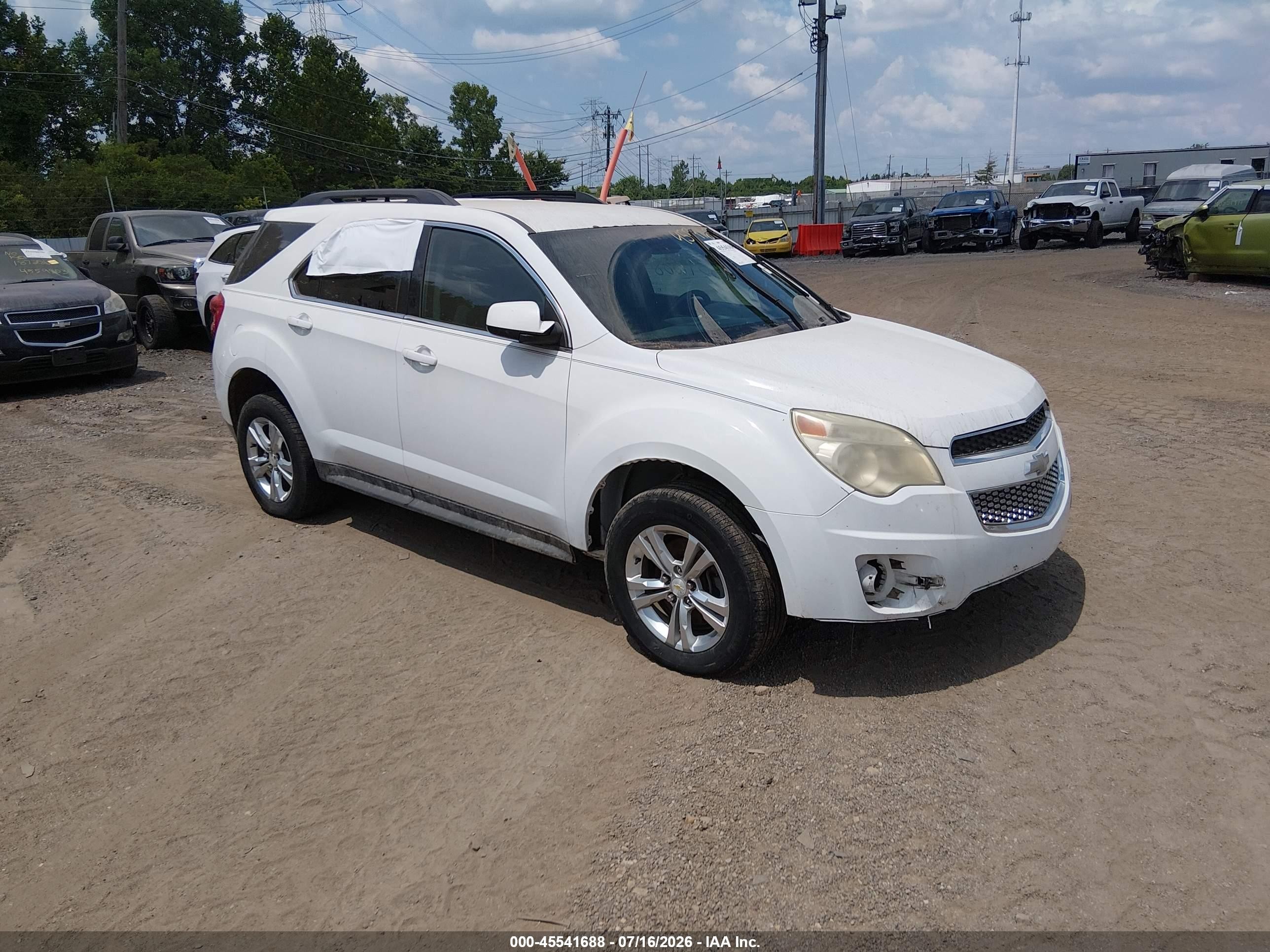 2012 Chevrolet Equinox Lt W/1lt White vin: 2GNALDEK1C6326244