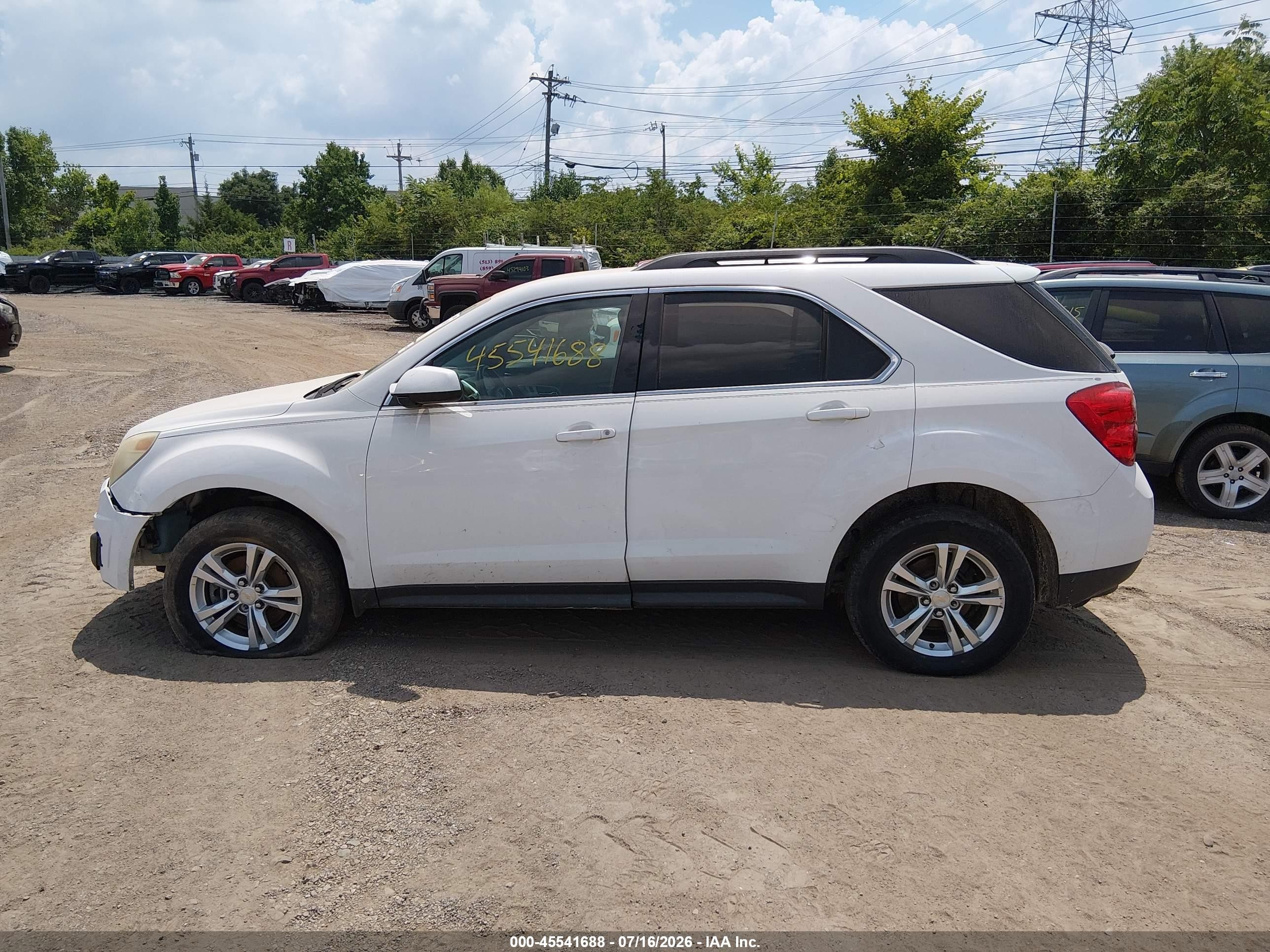 2012 Chevrolet Equinox Lt W/1lt White vin: 2GNALDEK1C6326244
