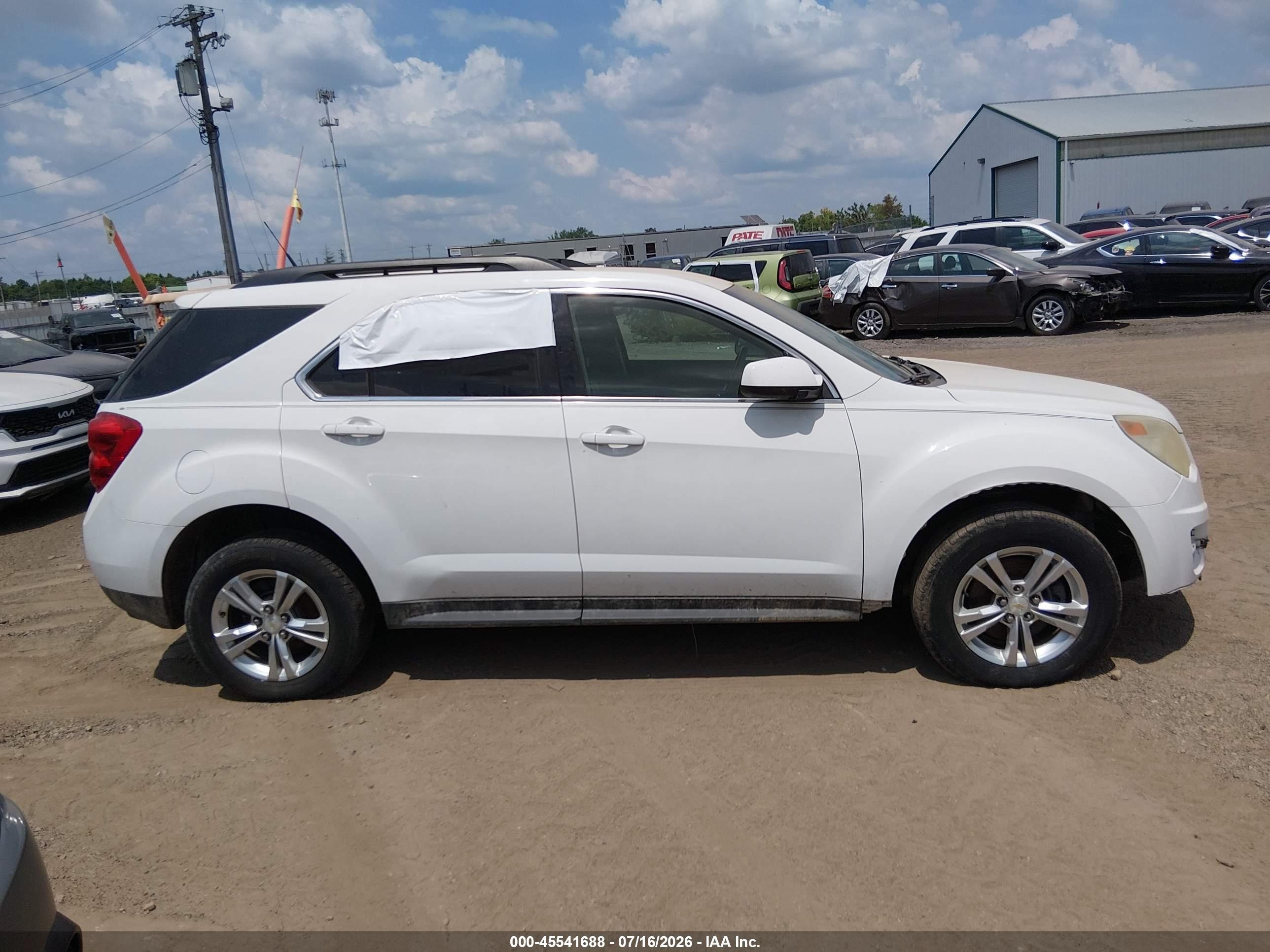 2012 Chevrolet Equinox Lt W/1lt White vin: 2GNALDEK1C6326244