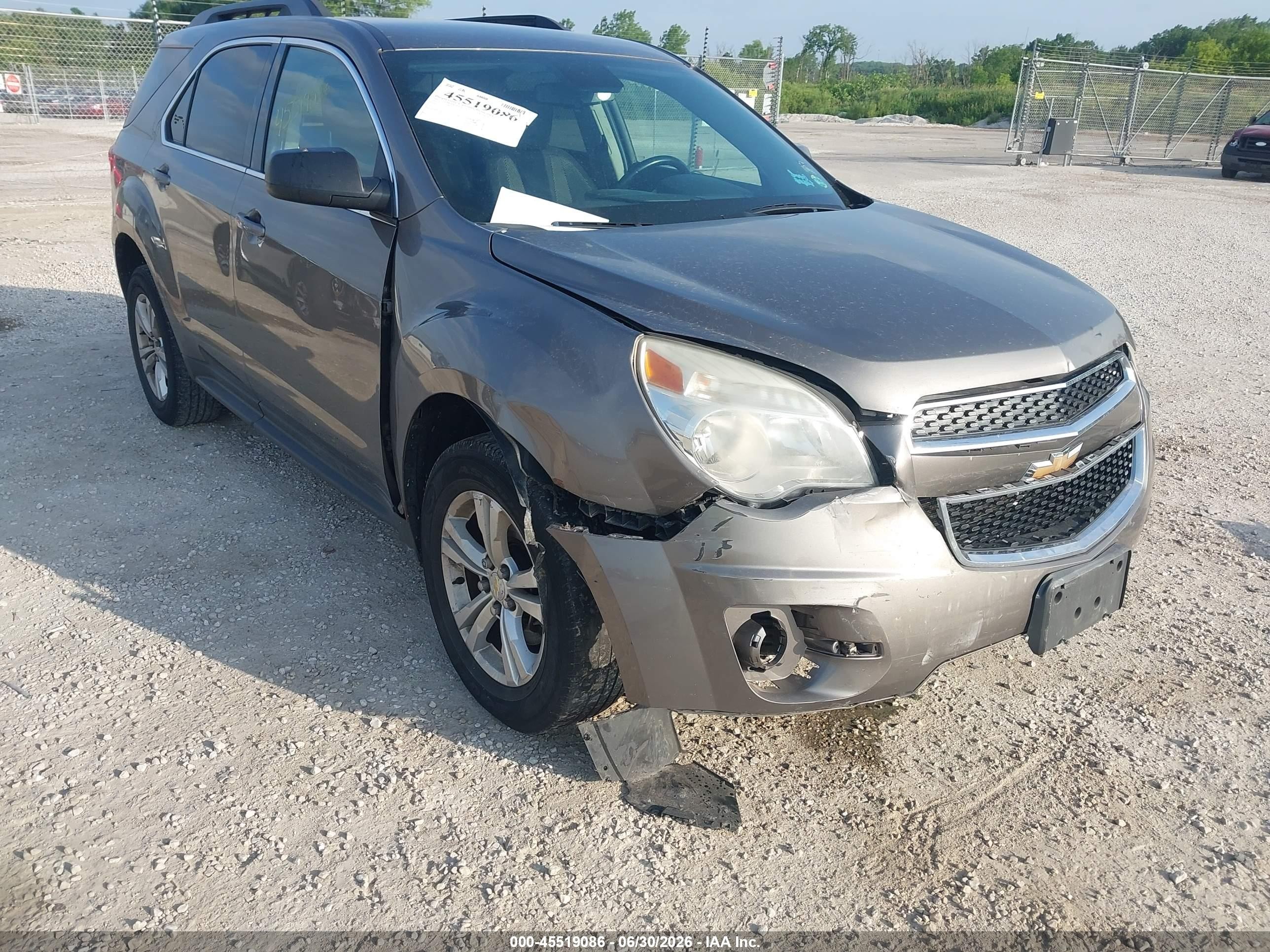 2012 Chevrolet Equinox Lt W/1lt Gray vin: 2GNALDEK1C6355937