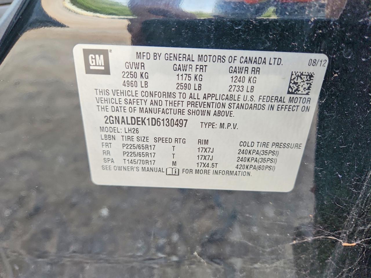 2013 Chevrolet Equinox Lt Черный vin: 2GNALDEK1D6130497
