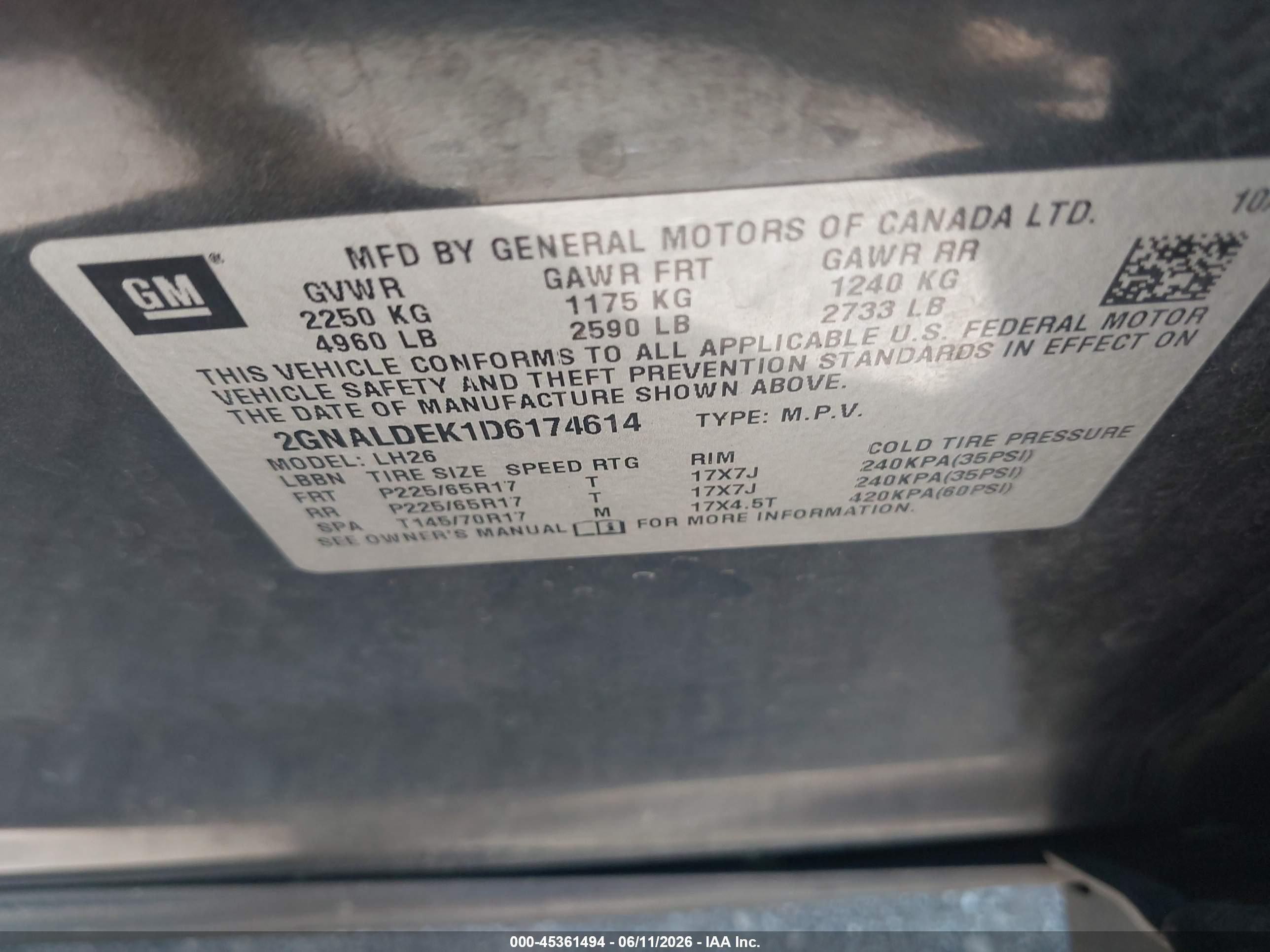 2013 Chevrolet Equinox 1lt Gray vin: 2GNALDEK1D6174614