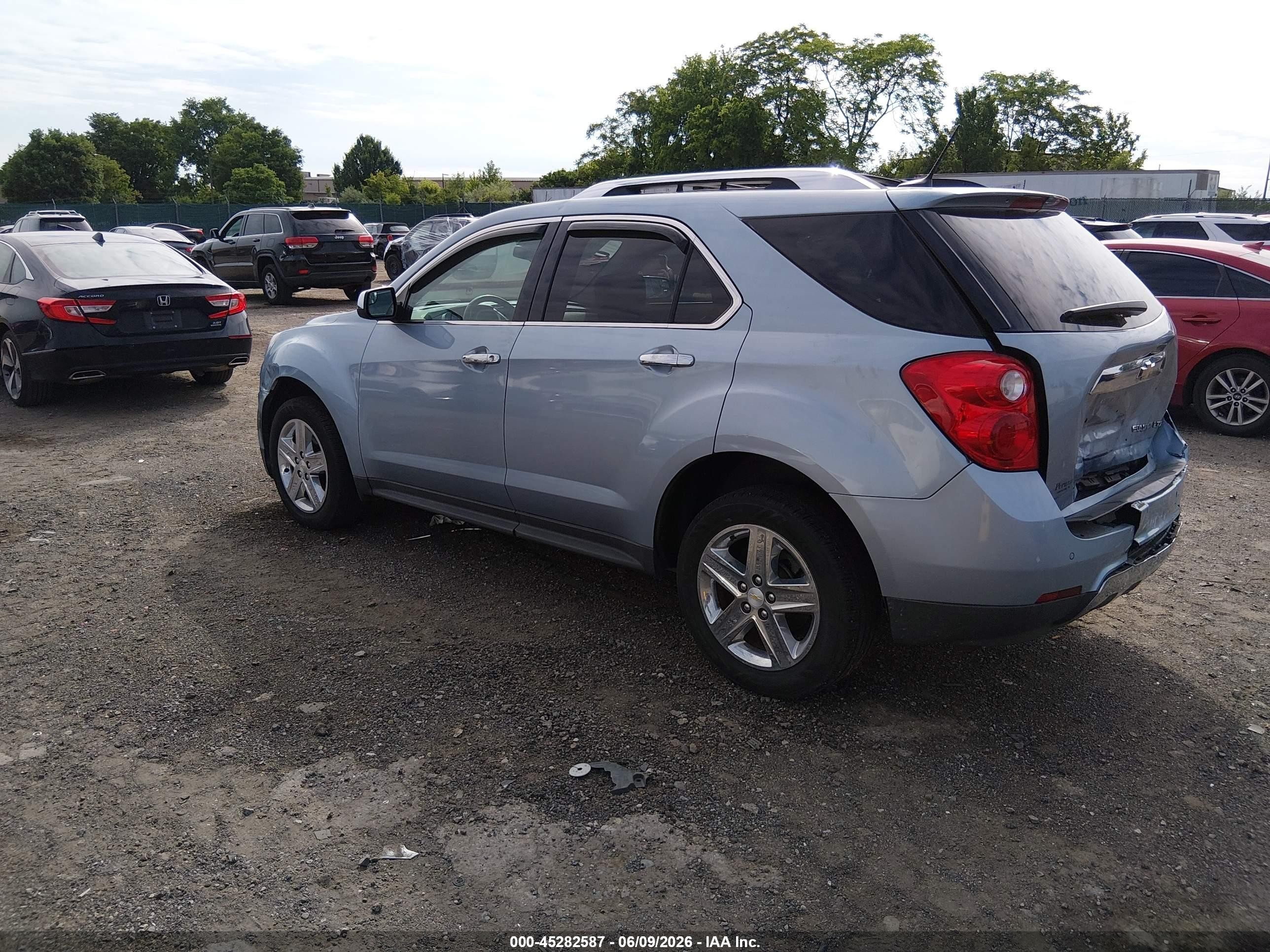 2014 Chevrolet Equinox Ltz Light Blue vin: 2GNALDEK1E6287299