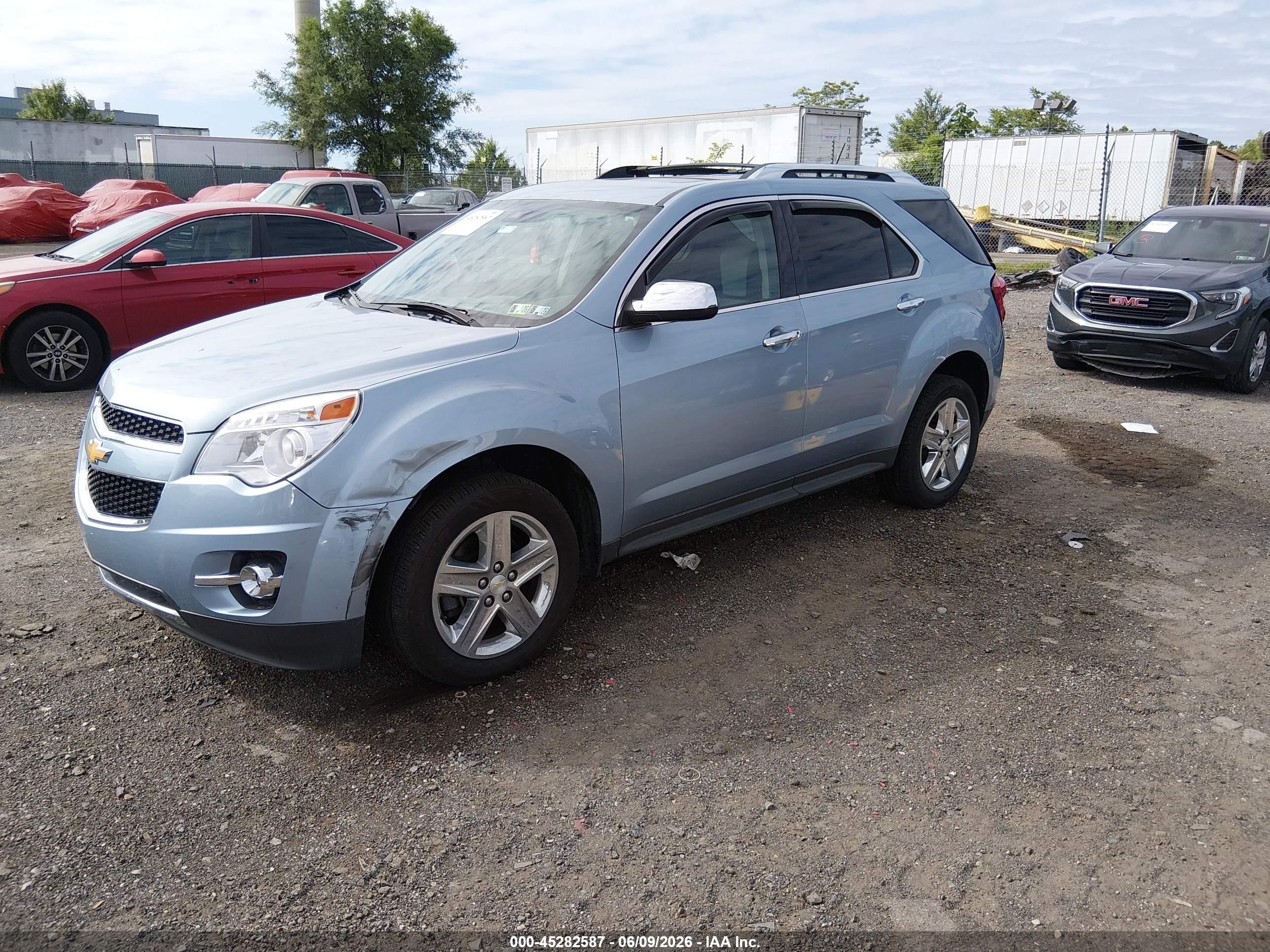 2014 Chevrolet Equinox Ltz Light Blue vin: 2GNALDEK1E6287299
