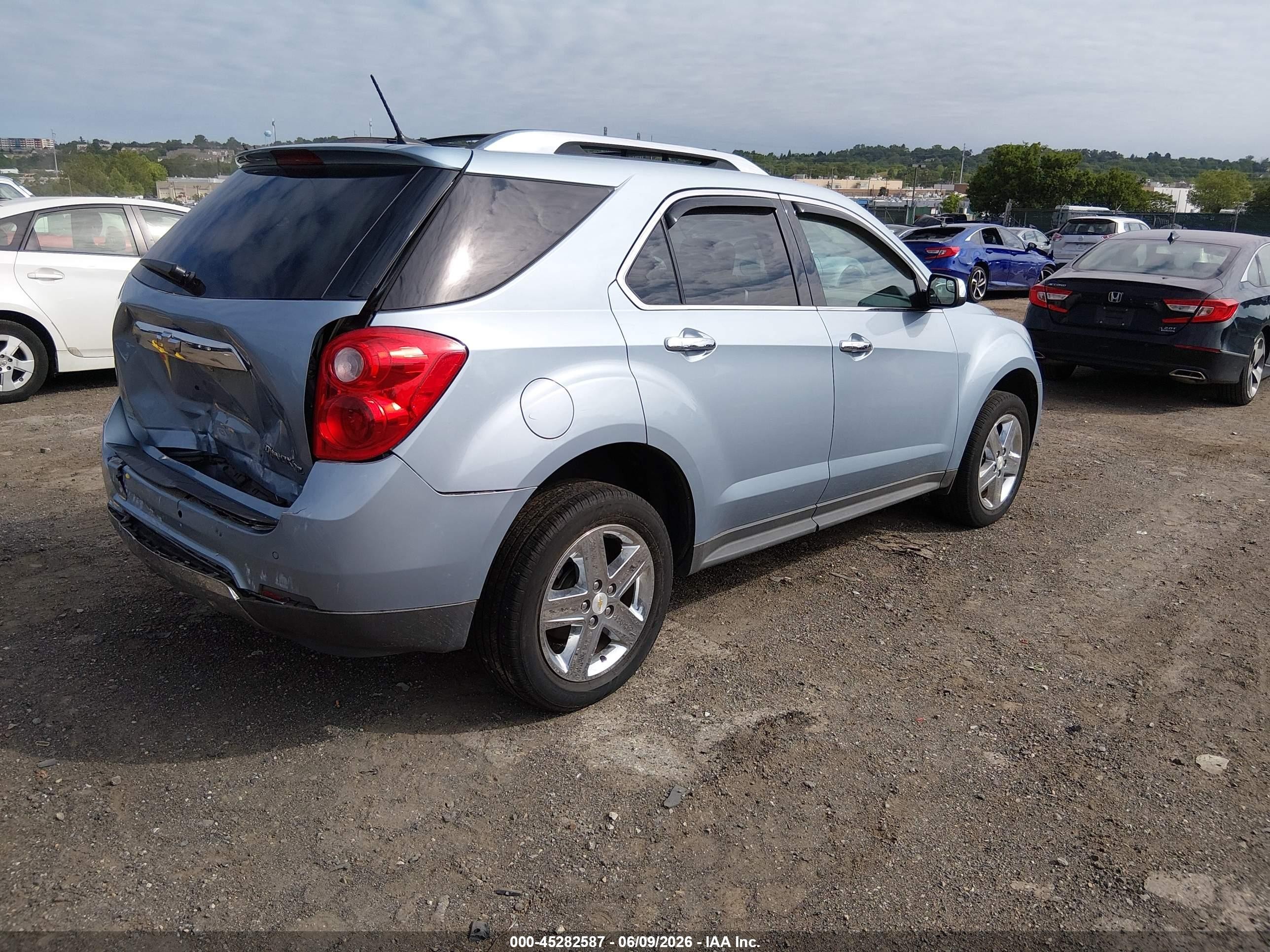 2014 Chevrolet Equinox Ltz Light Blue vin: 2GNALDEK1E6287299