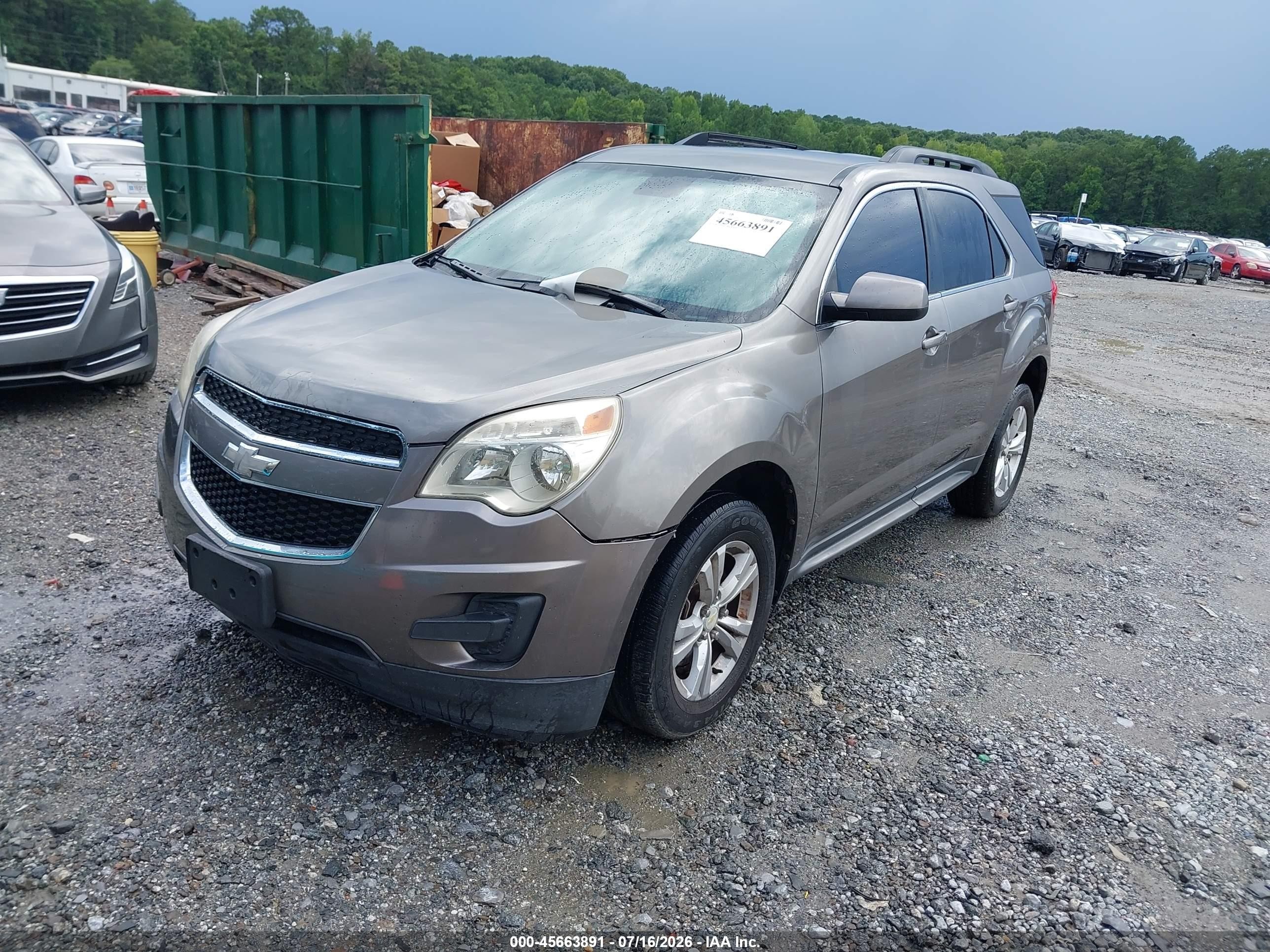 2012 Chevrolet Equinox Lt W/1lt Серый vin: 2GNALDEK2C6111388