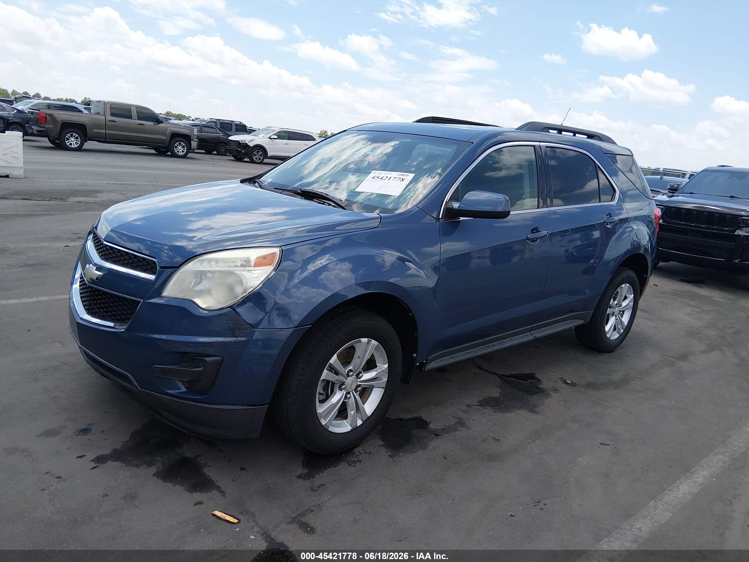 2012 Chevrolet Equinox 1lt Blue vin: 2GNALDEK2C6119135