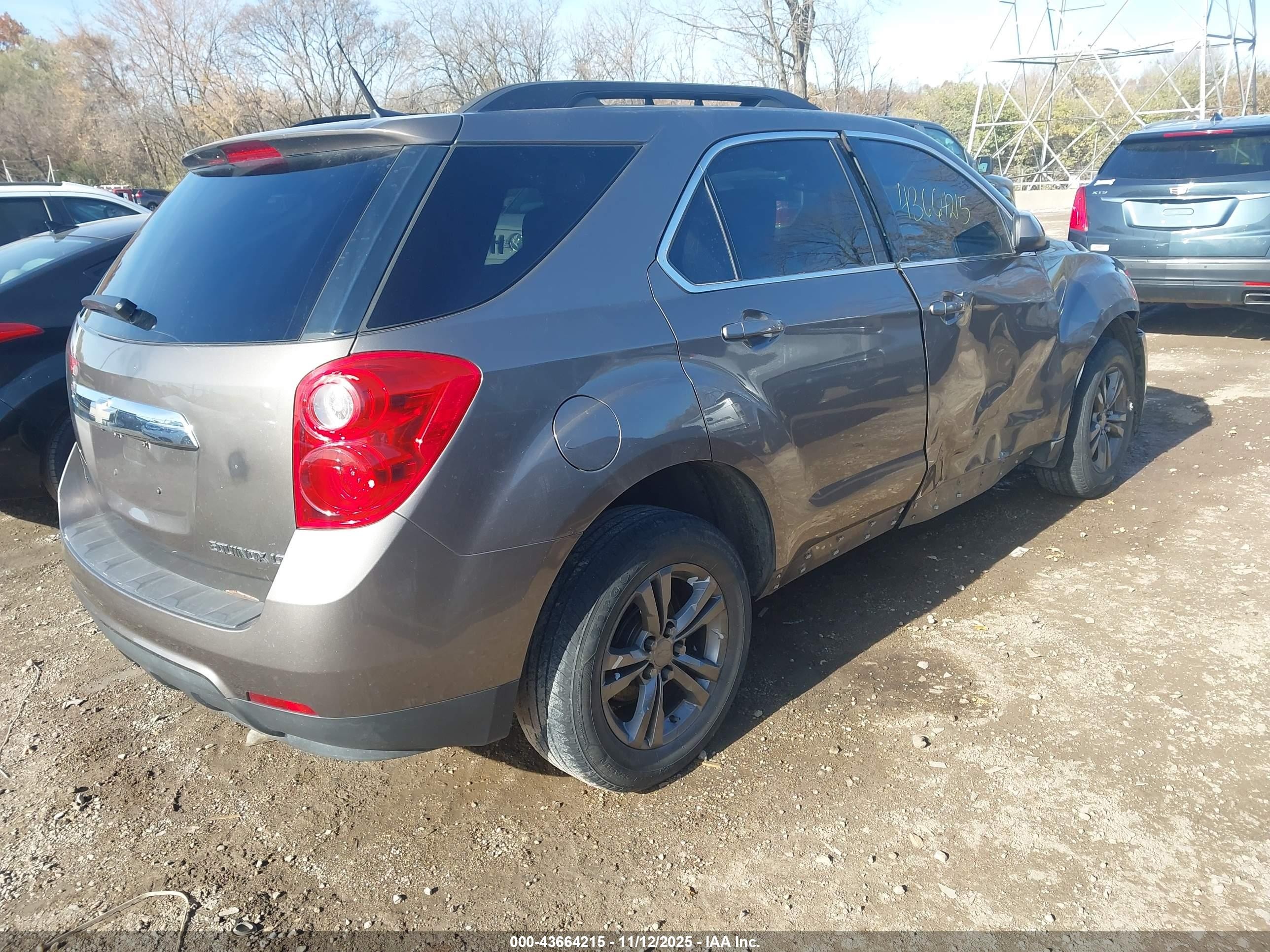 2012 Chevrolet Equinox 1lt Gray vin: 2GNALDEK2C6211894