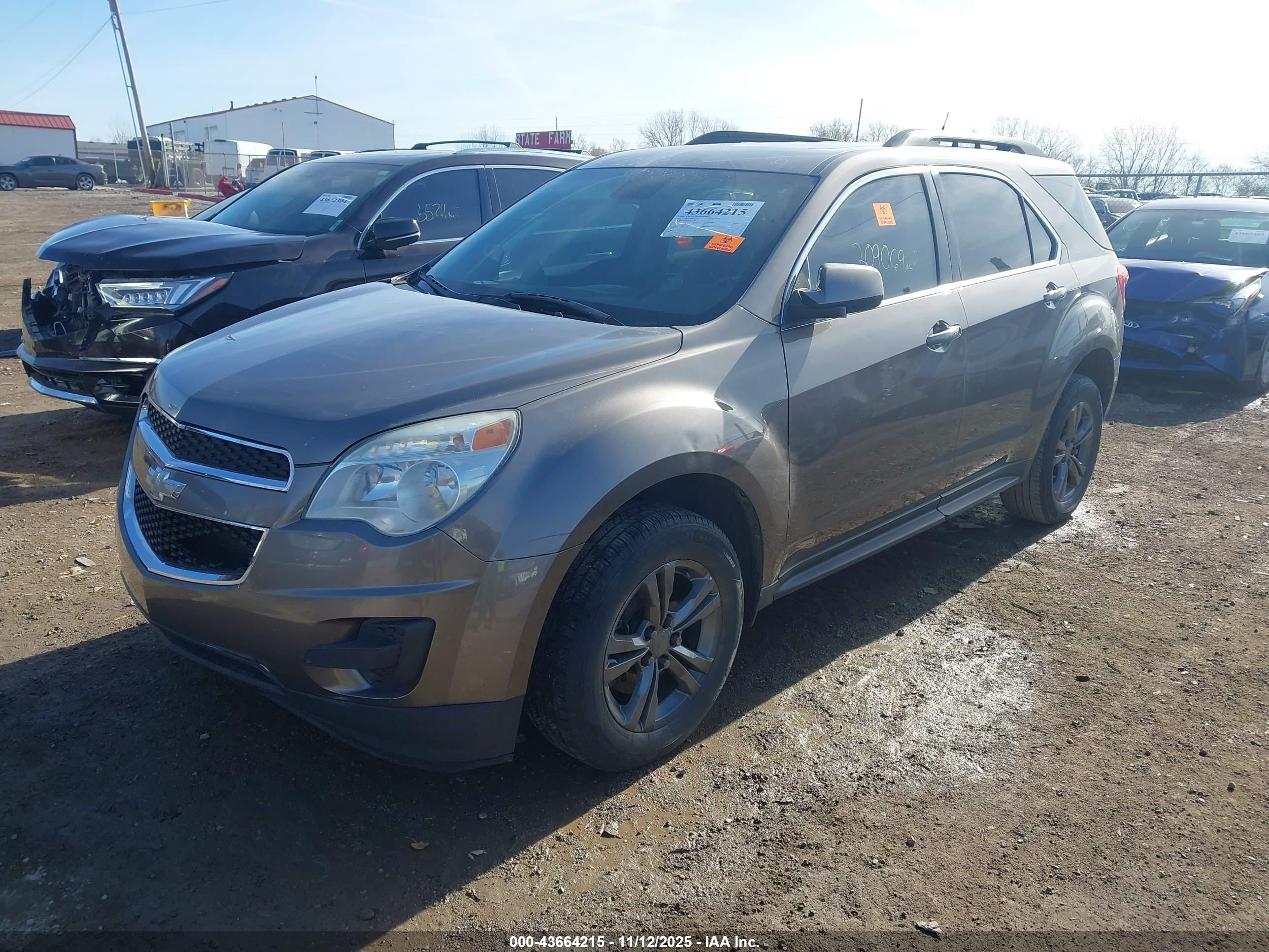 2012 Chevrolet Equinox 1lt Gray vin: 2GNALDEK2C6211894