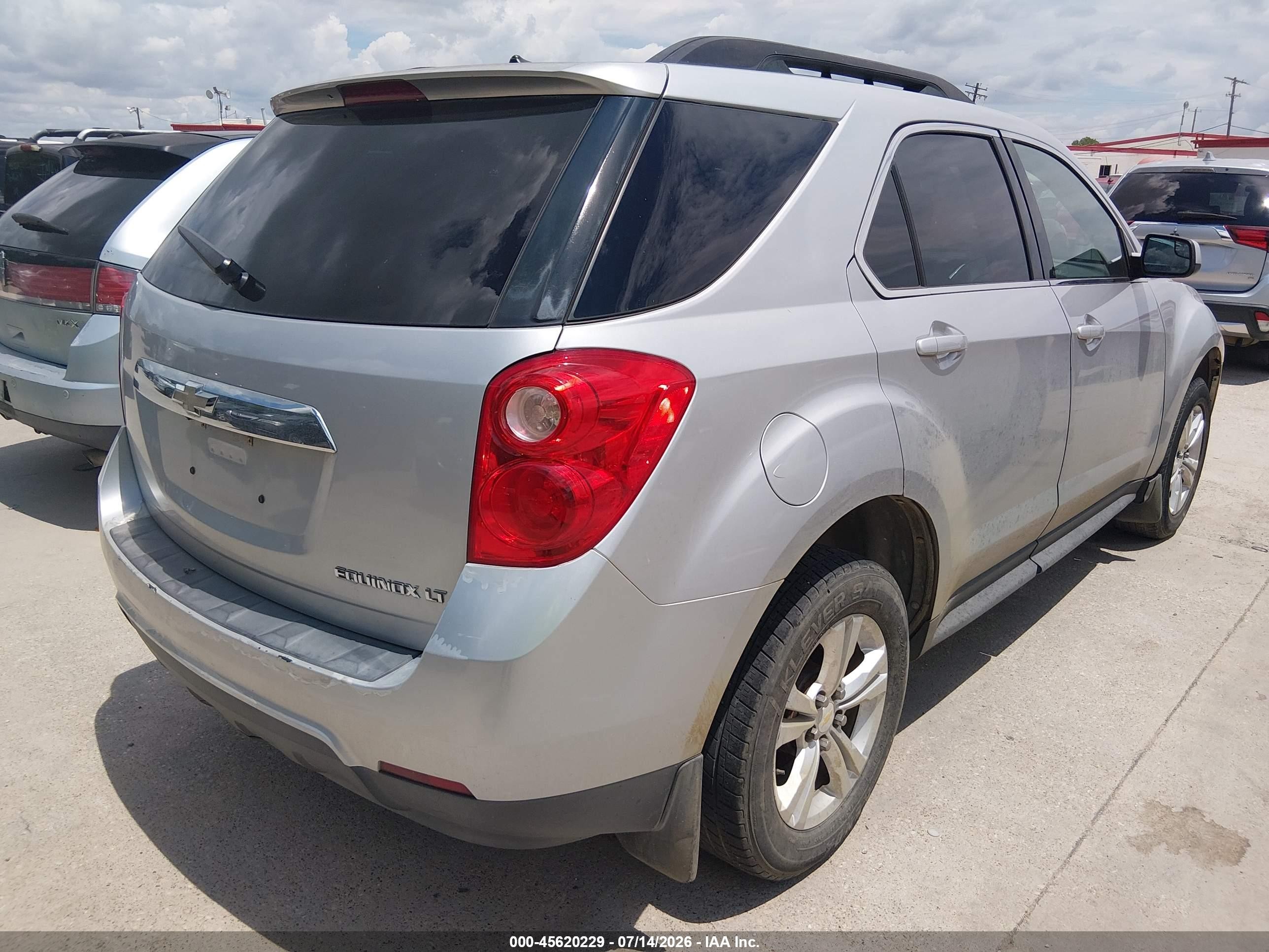 2012 Chevrolet Equinox Lt W/1lt Silver vin: 2GNALDEK2C6292623