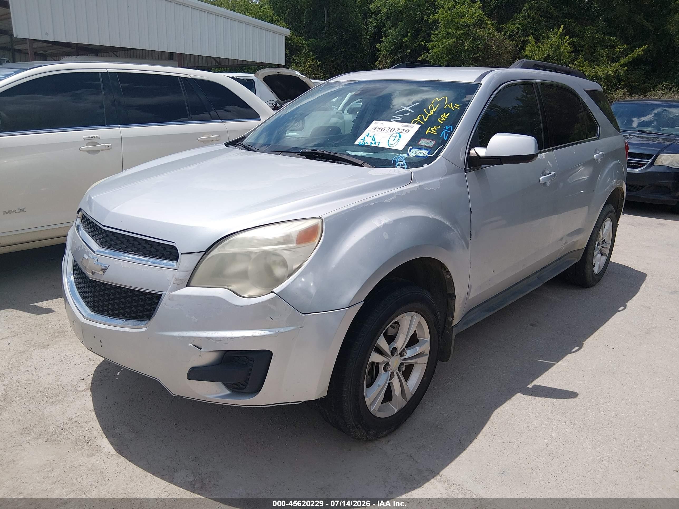 2012 Chevrolet Equinox Lt W/1lt Silver vin: 2GNALDEK2C6292623