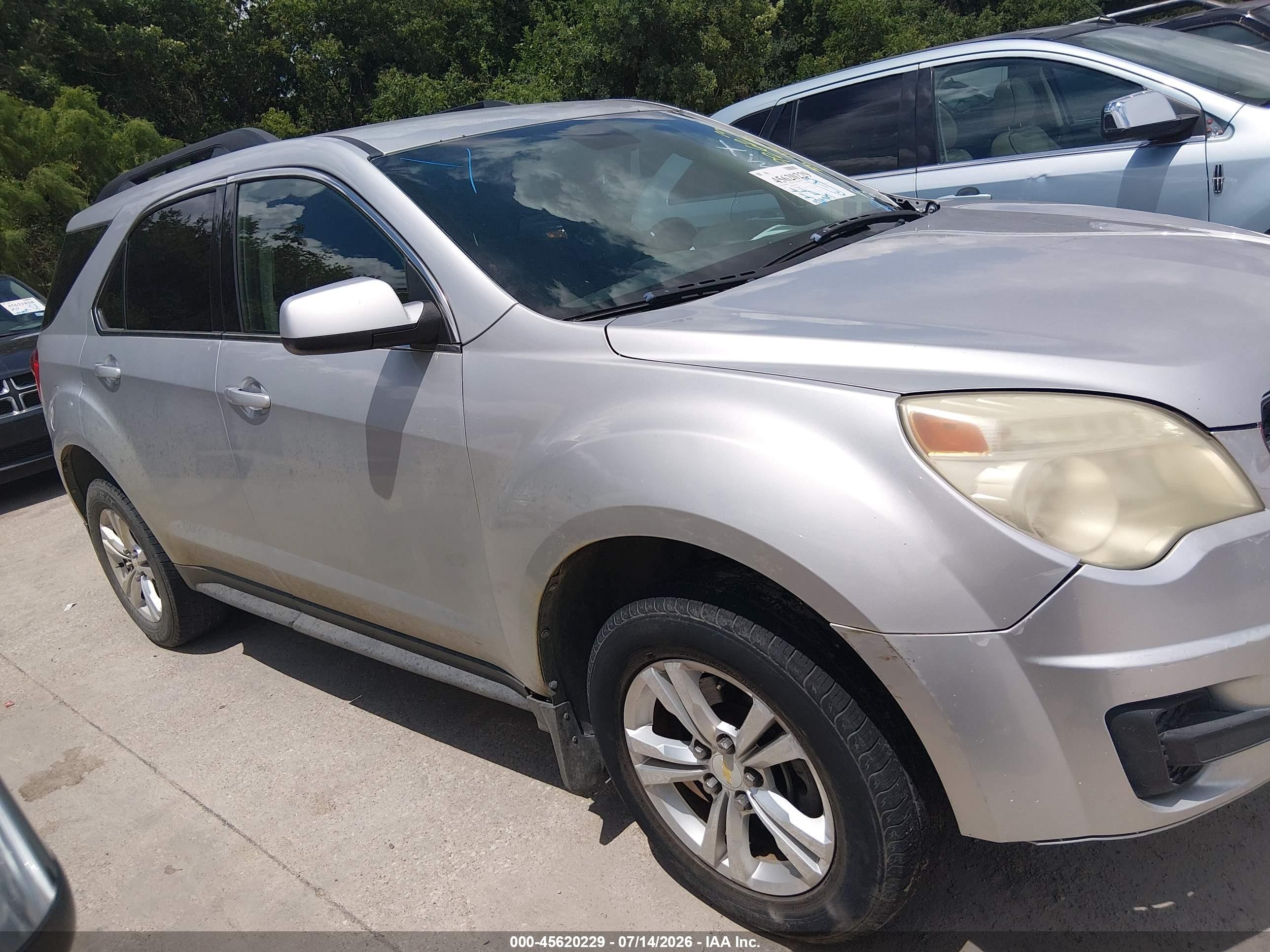 2012 Chevrolet Equinox Lt W/1lt Silver vin: 2GNALDEK2C6292623