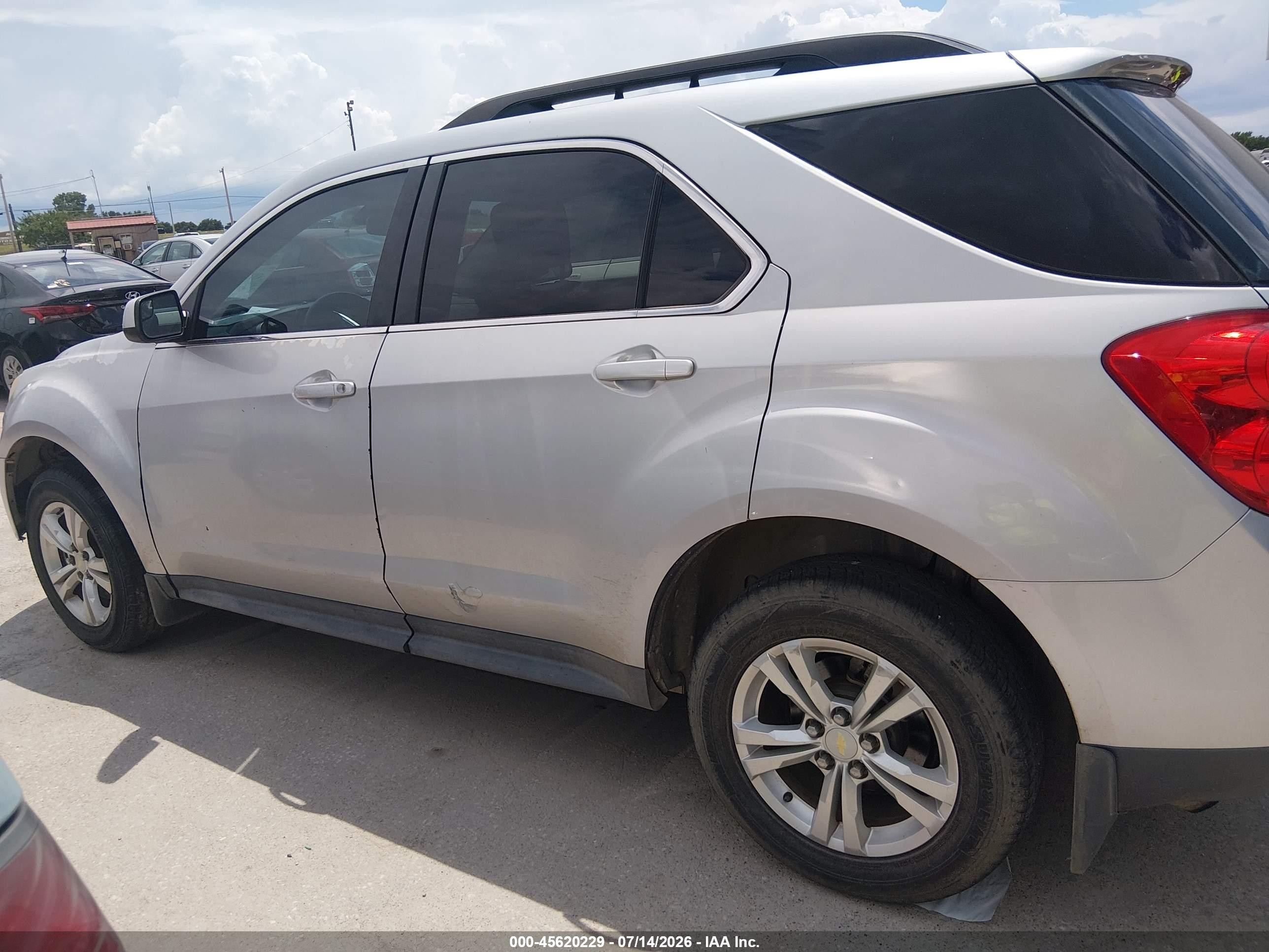 2012 Chevrolet Equinox Lt W/1lt Silver vin: 2GNALDEK2C6292623