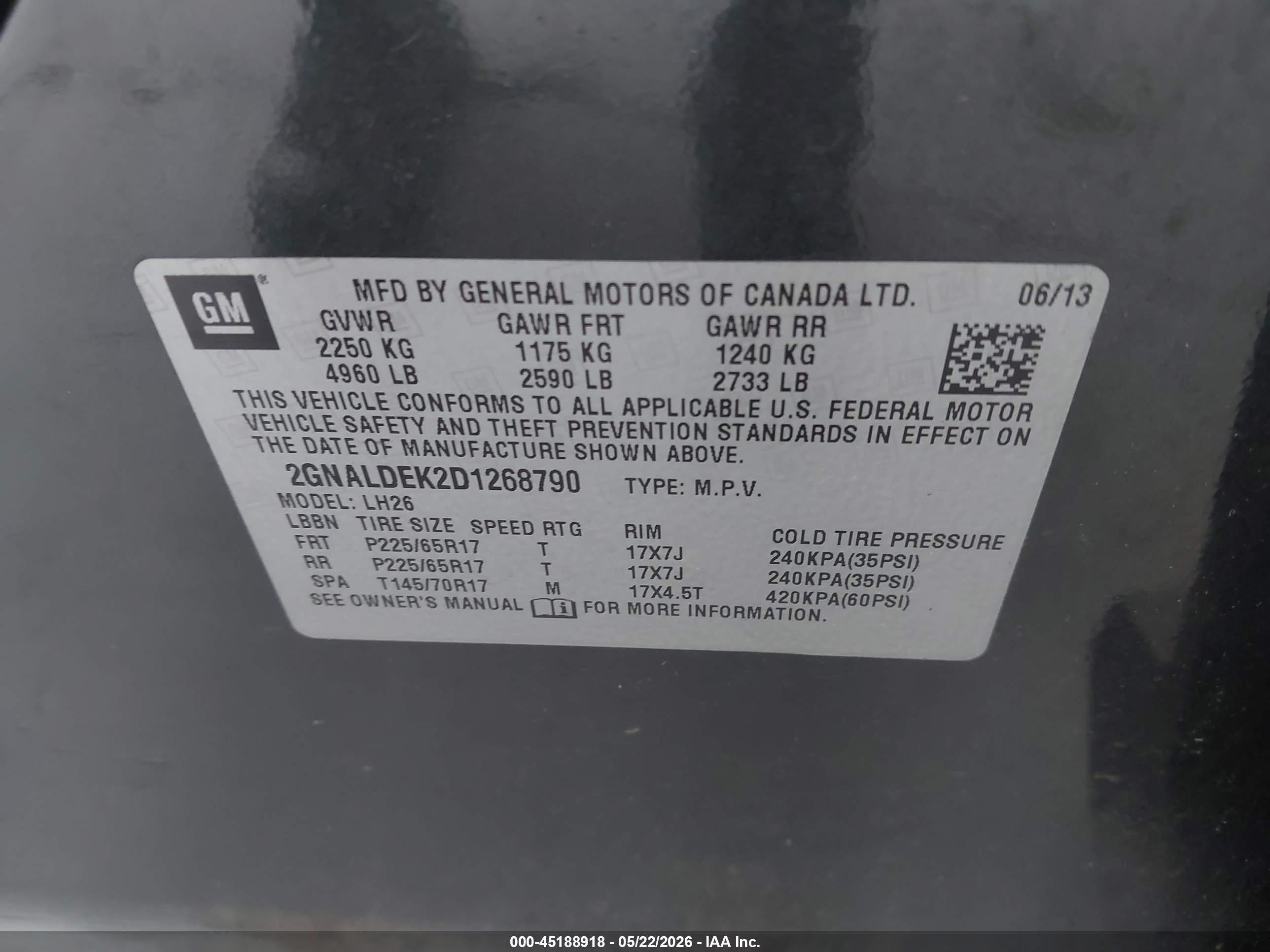 2013 Chevrolet Equinox 1lt Gray vin: 2GNALDEK2D1268790