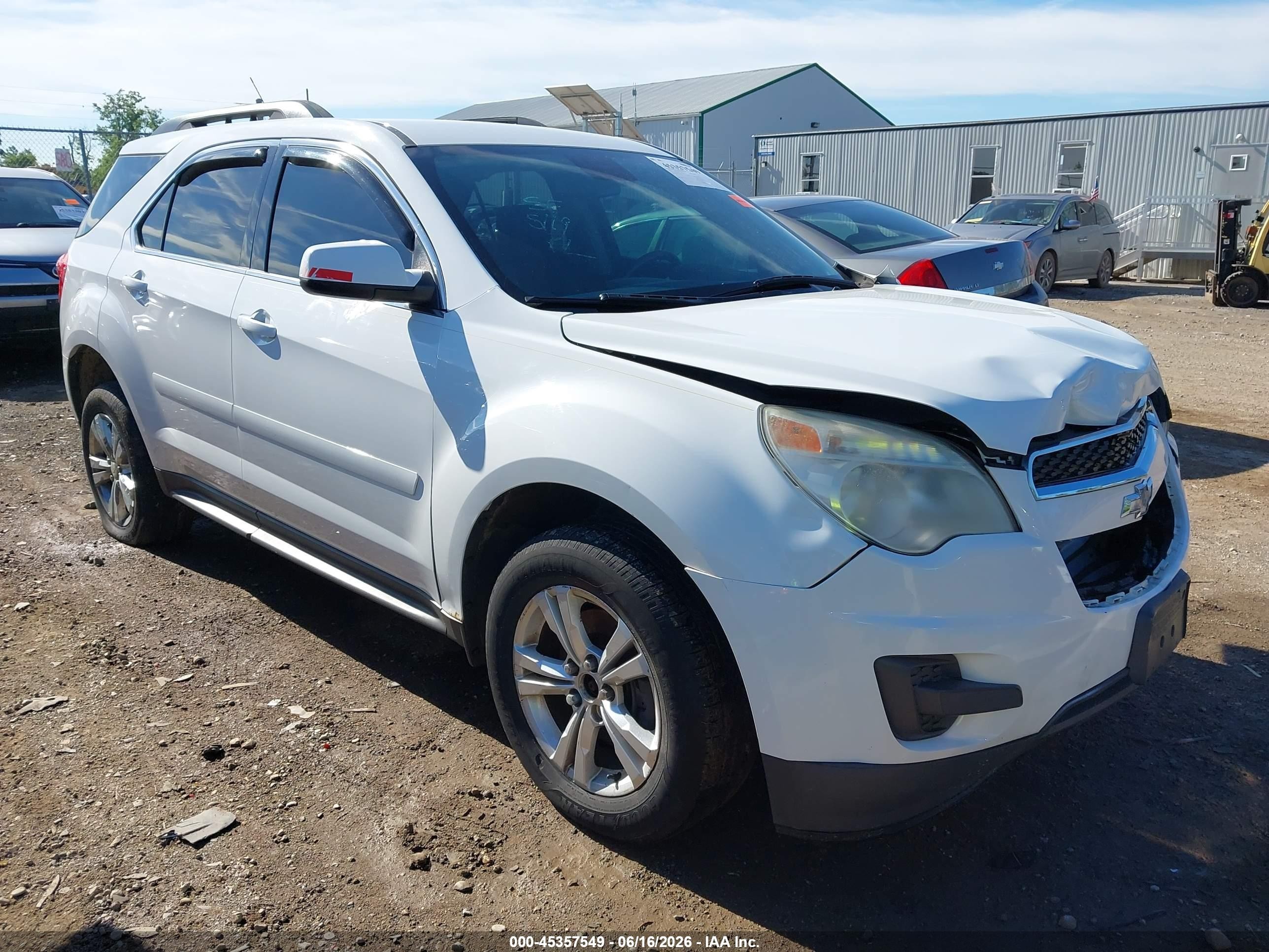 2013 Chevrolet Equinox 1lt White vin: 2GNALDEK2D6118536