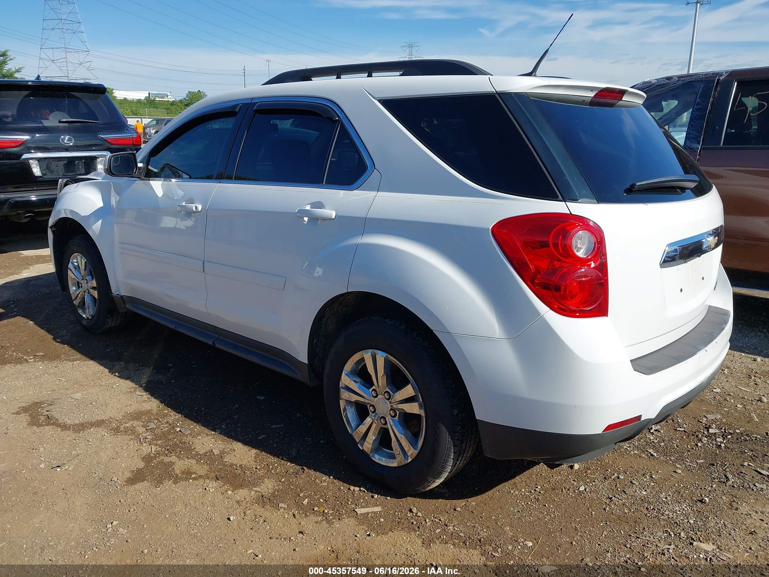 2013 Chevrolet Equinox 1lt White vin: 2GNALDEK2D6118536