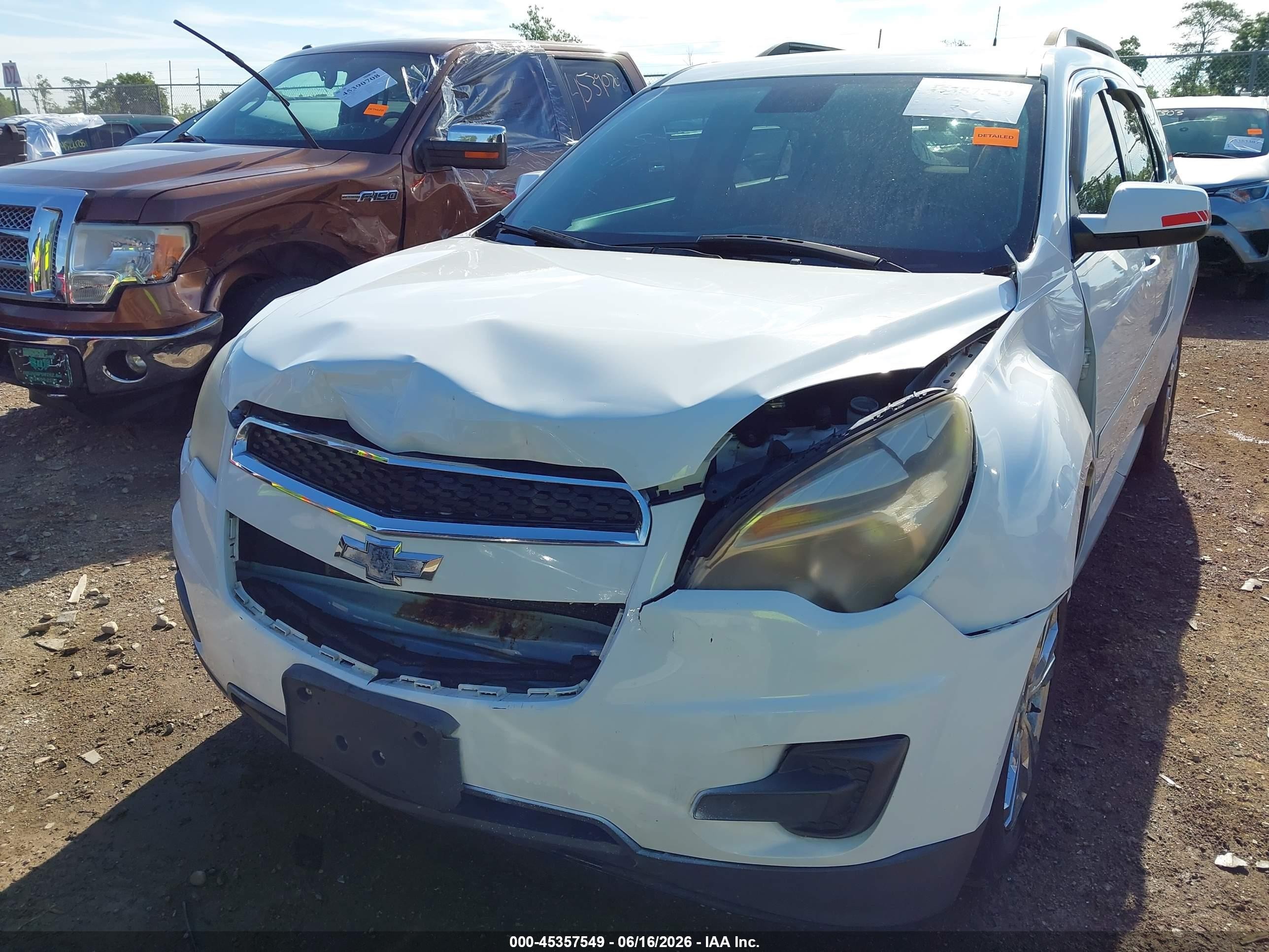 2013 Chevrolet Equinox 1lt White vin: 2GNALDEK2D6118536