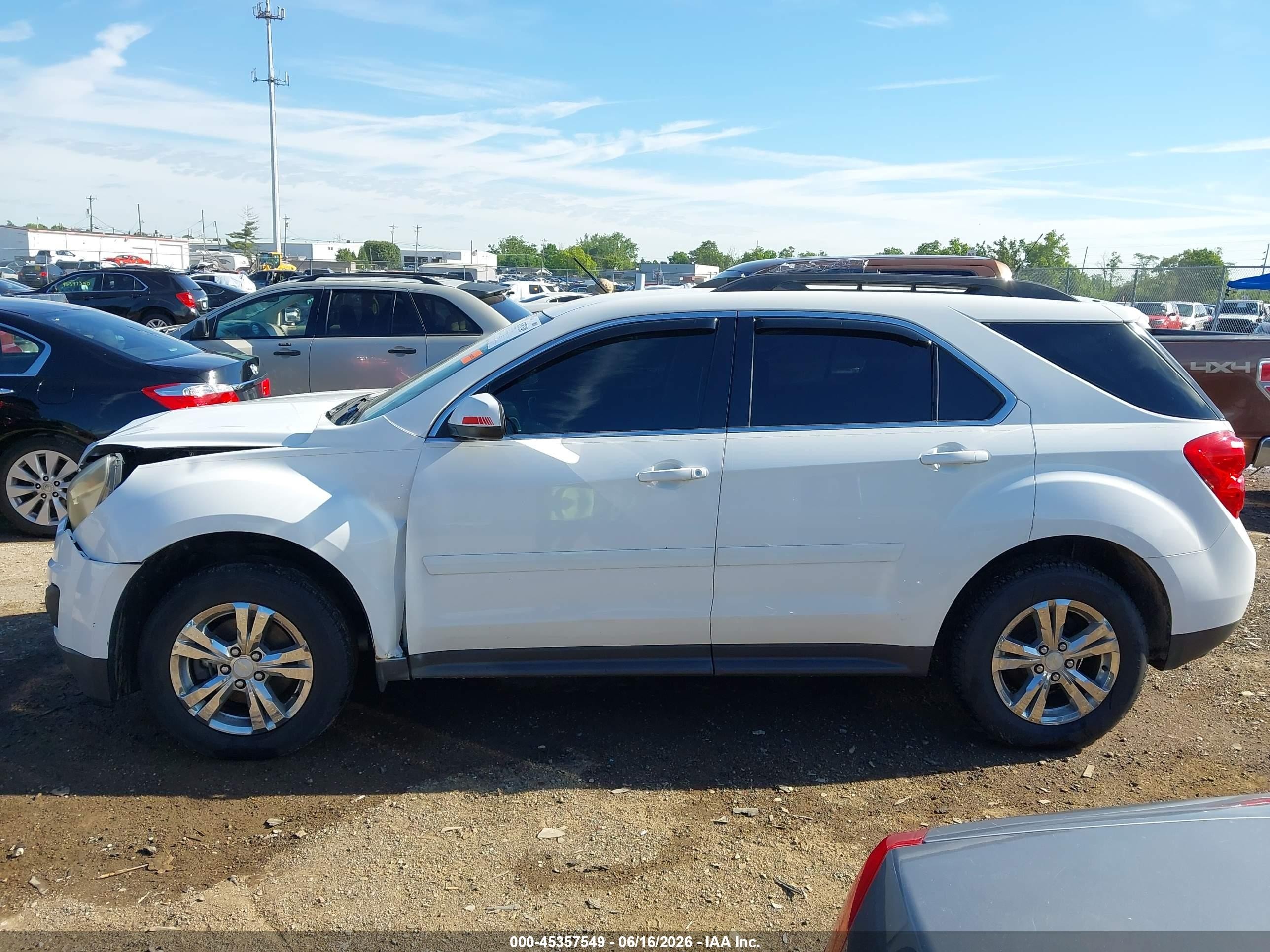 2013 Chevrolet Equinox 1lt White vin: 2GNALDEK2D6118536