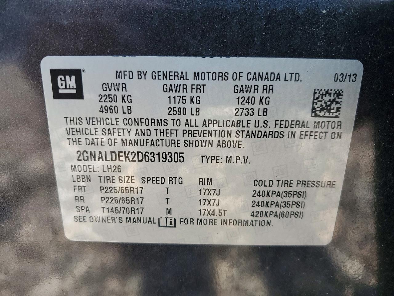2013 Chevrolet Equinox Lt Gray vin: 2GNALDEK2D6319305