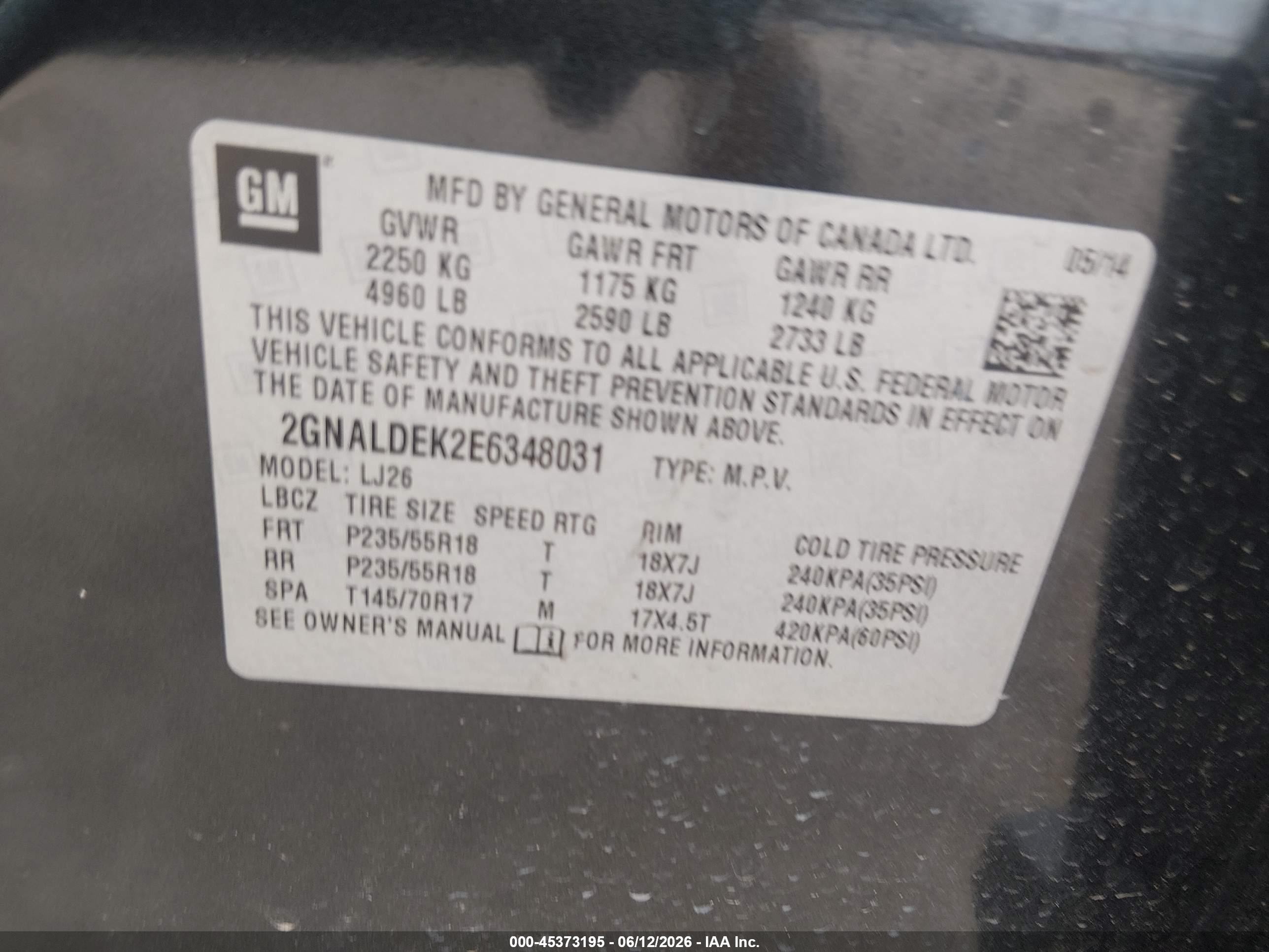 2014 Chevrolet Equinox Ltz Gray vin: 2GNALDEK2E6348031