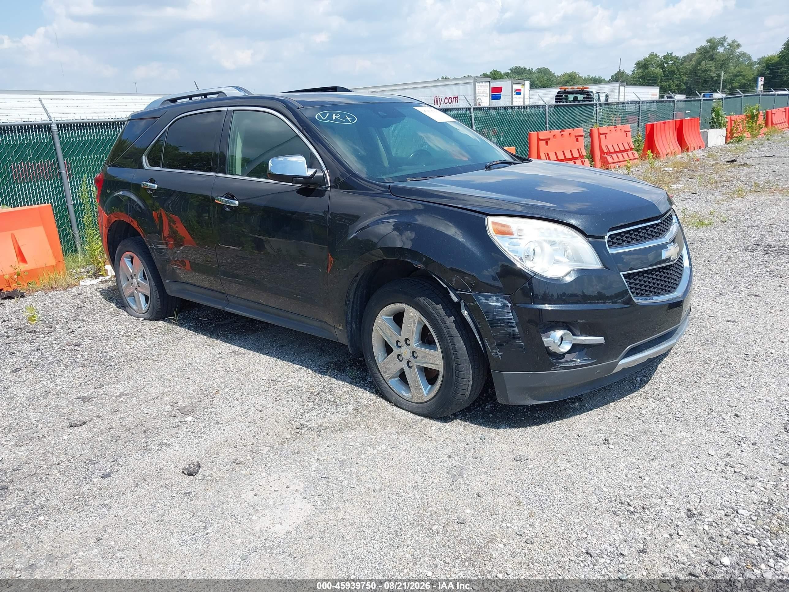 2015 Chevrolet Equinox Ltz Black vin: 2GNALDEK2F6137493