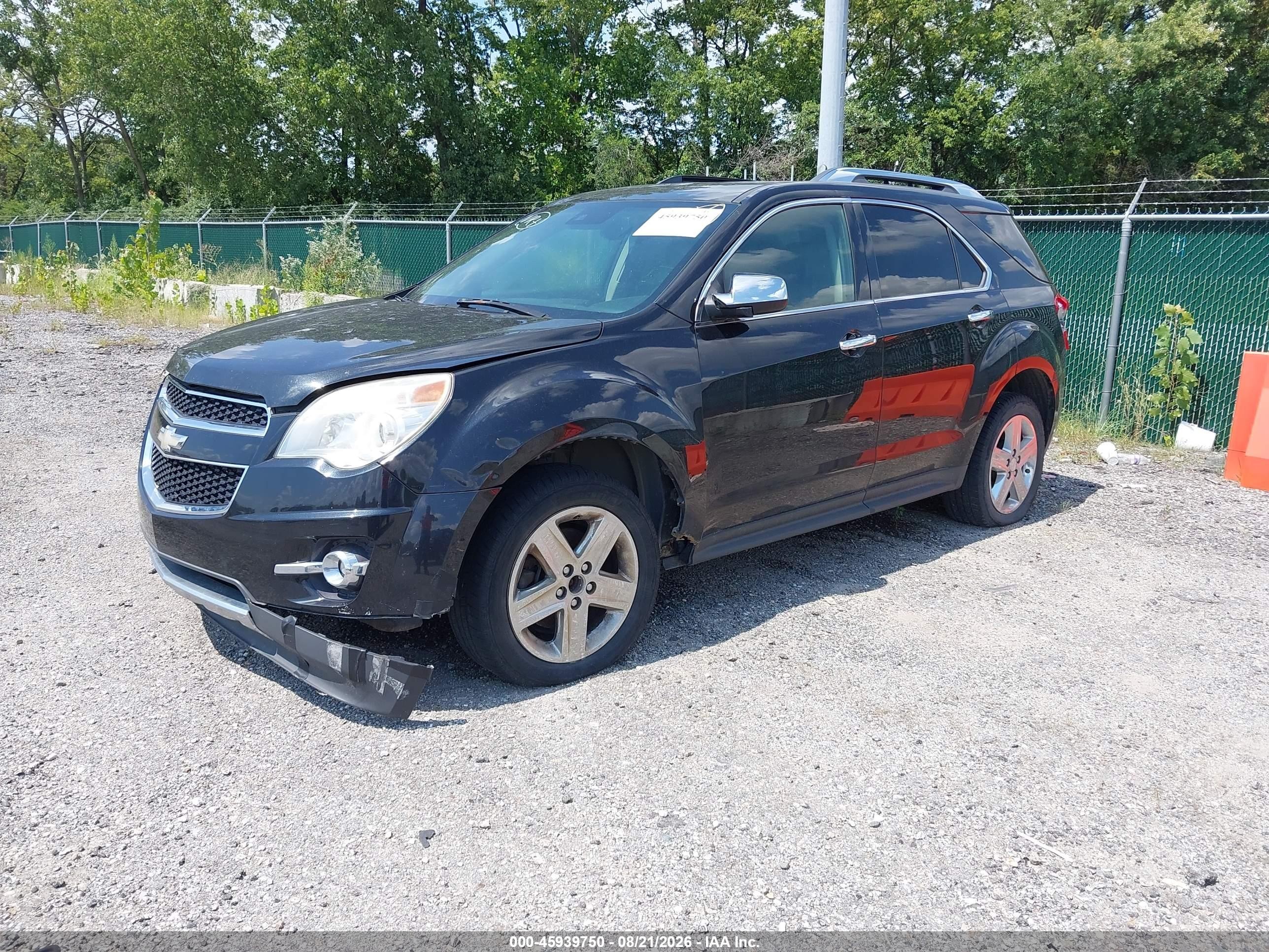 2015 Chevrolet Equinox Ltz Black vin: 2GNALDEK2F6137493