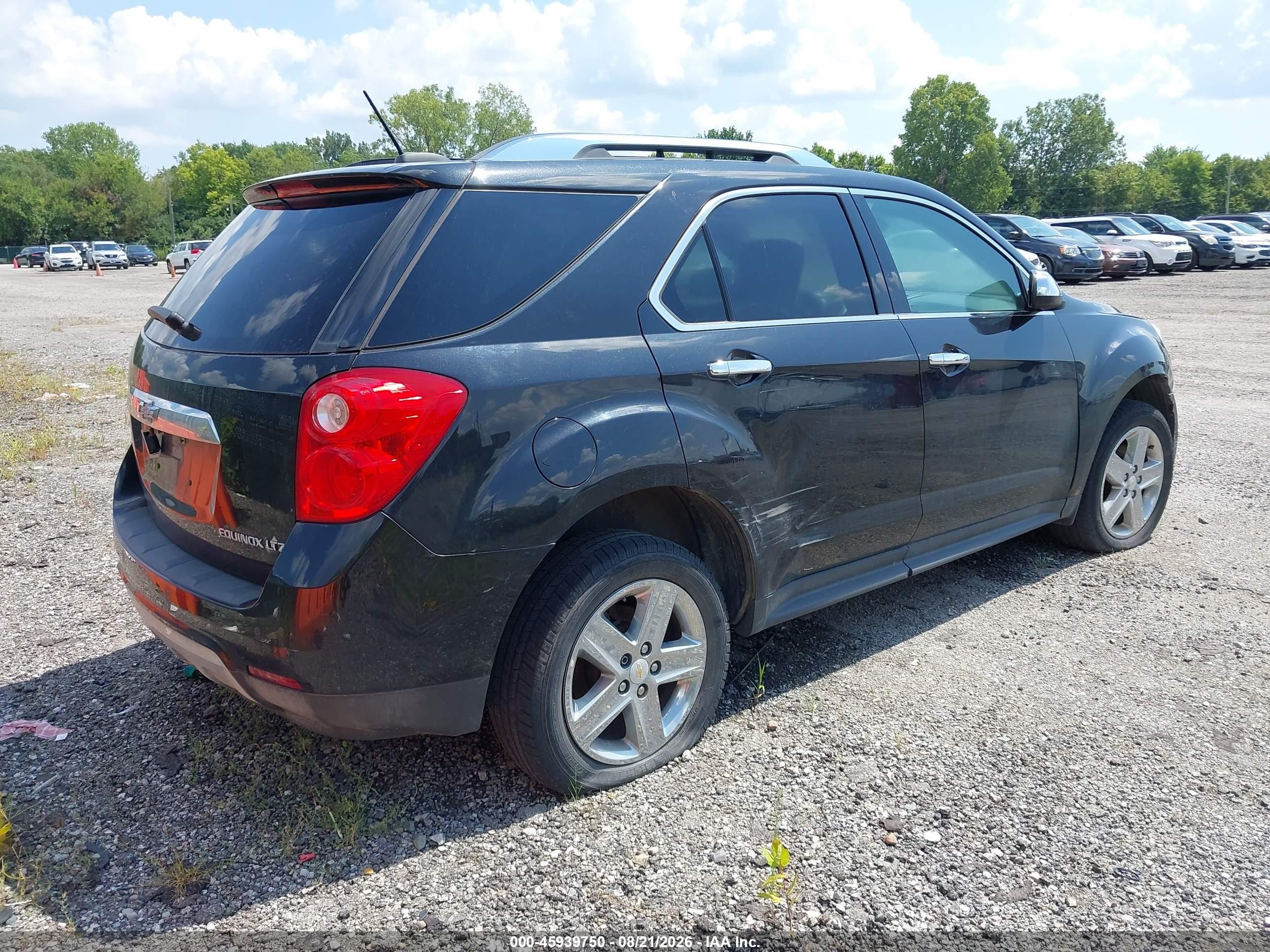 2015 Chevrolet Equinox Ltz Black vin: 2GNALDEK2F6137493