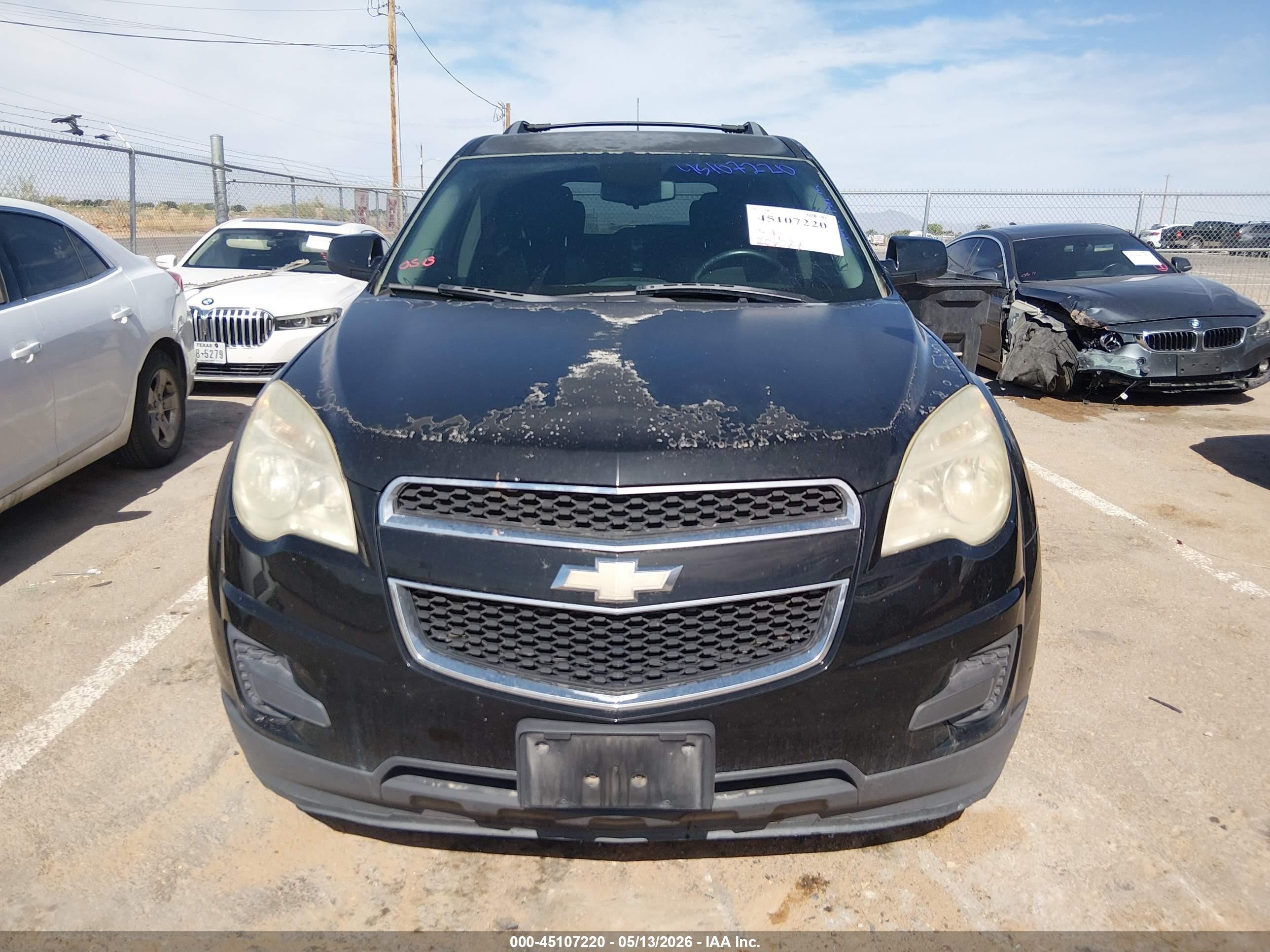 2012 Chevrolet Equinox 1lt Black vin: 2GNALDEK3C6369404