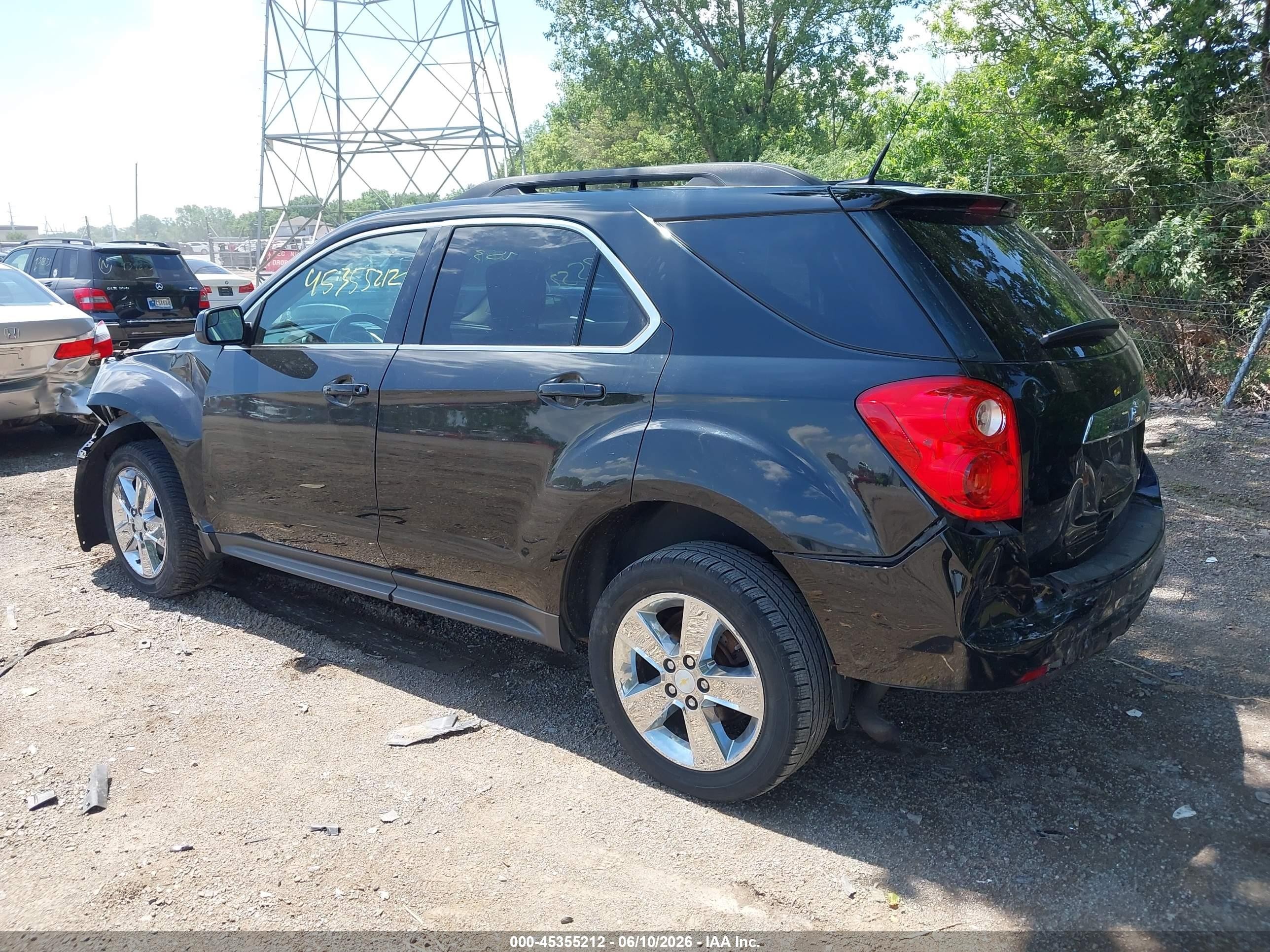 2012 Chevrolet Equinox 1lt Black vin: 2GNALDEK3C6386106