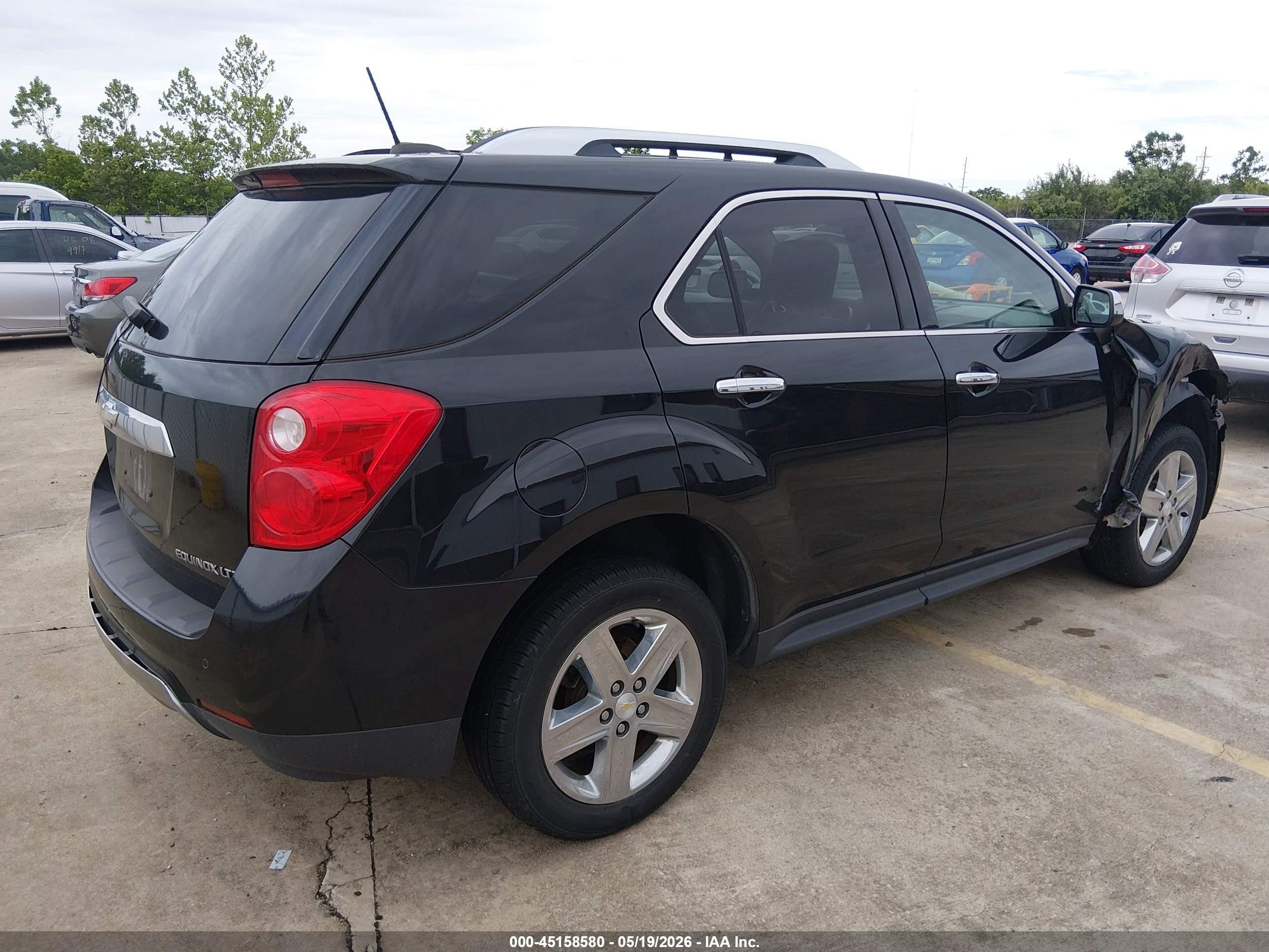 2015 Chevrolet Equinox Ltz Black vin: 2GNALDEK3F6223802