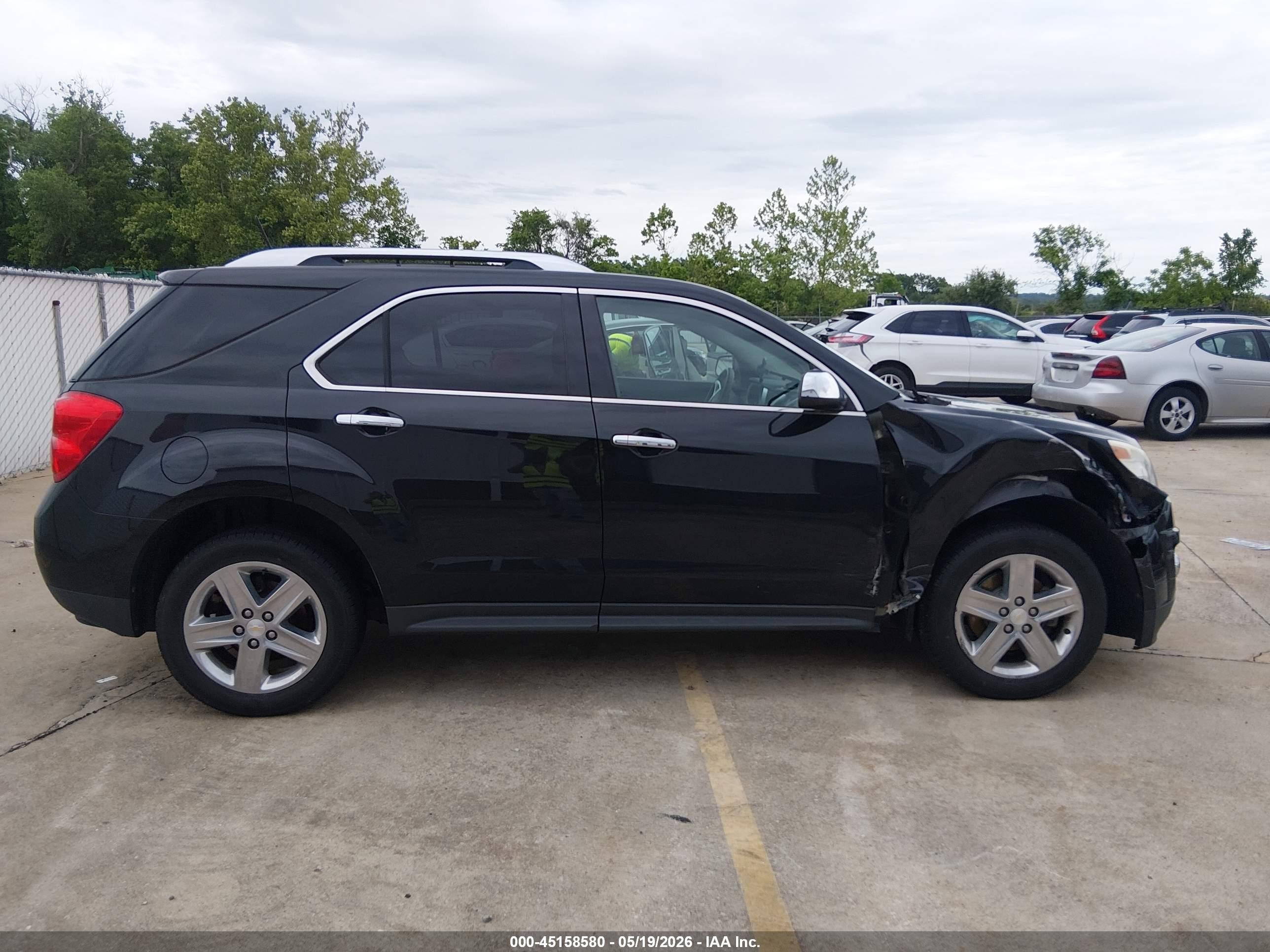 2015 Chevrolet Equinox Ltz Black vin: 2GNALDEK3F6223802