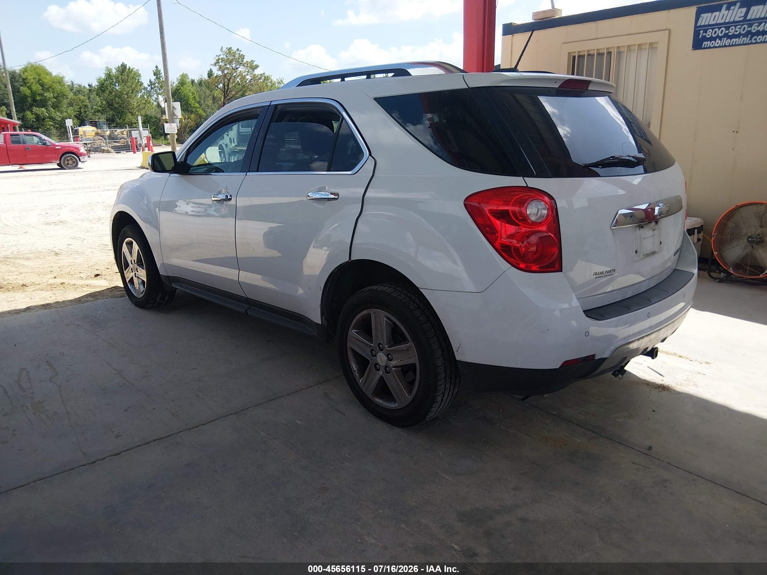 2015 Chevrolet Equinox Ltz White vin: 2GNALDEK3F6304525