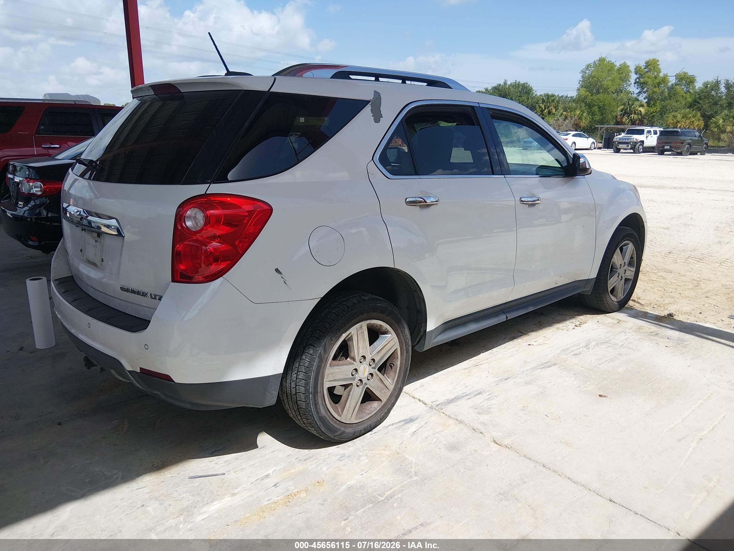 2015 Chevrolet Equinox Ltz White vin: 2GNALDEK3F6304525