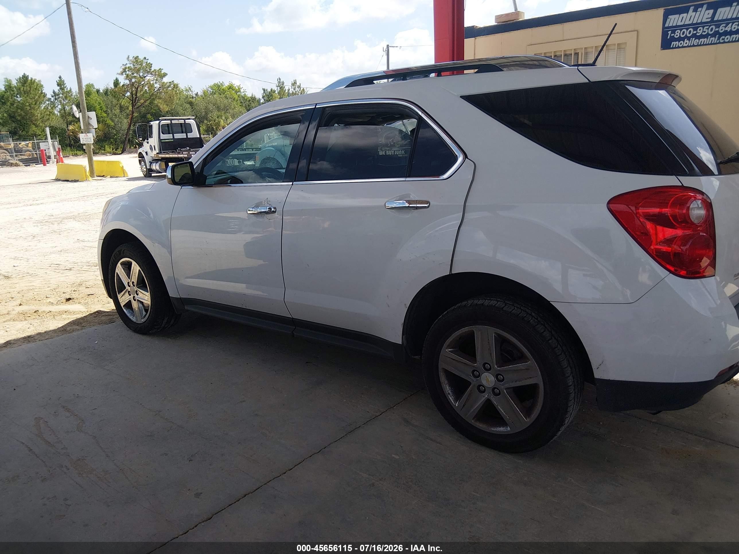 2015 Chevrolet Equinox Ltz White vin: 2GNALDEK3F6304525