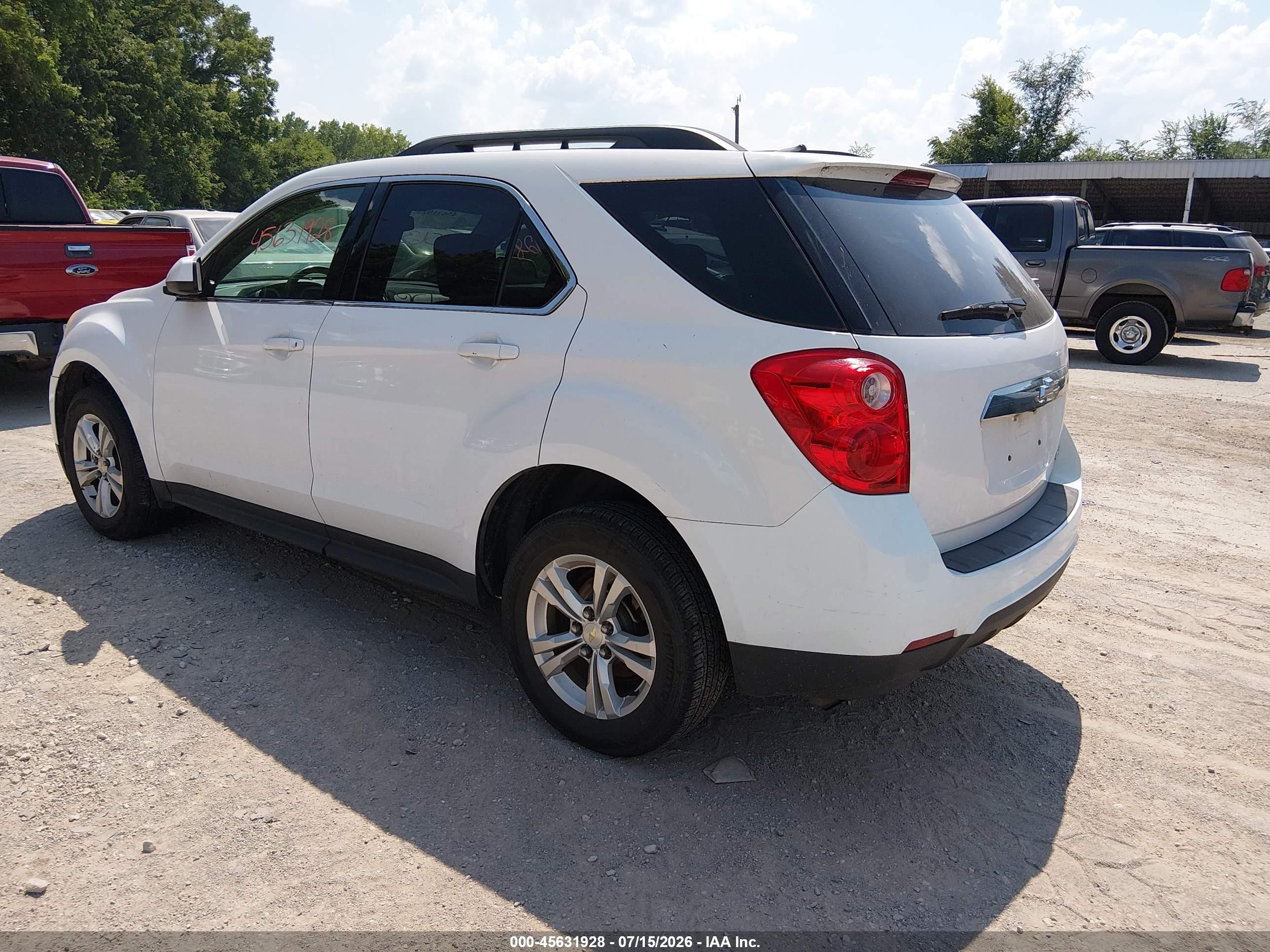 2012 Chevrolet Equinox Lt W/1lt White vin: 2GNALDEK4C6372781