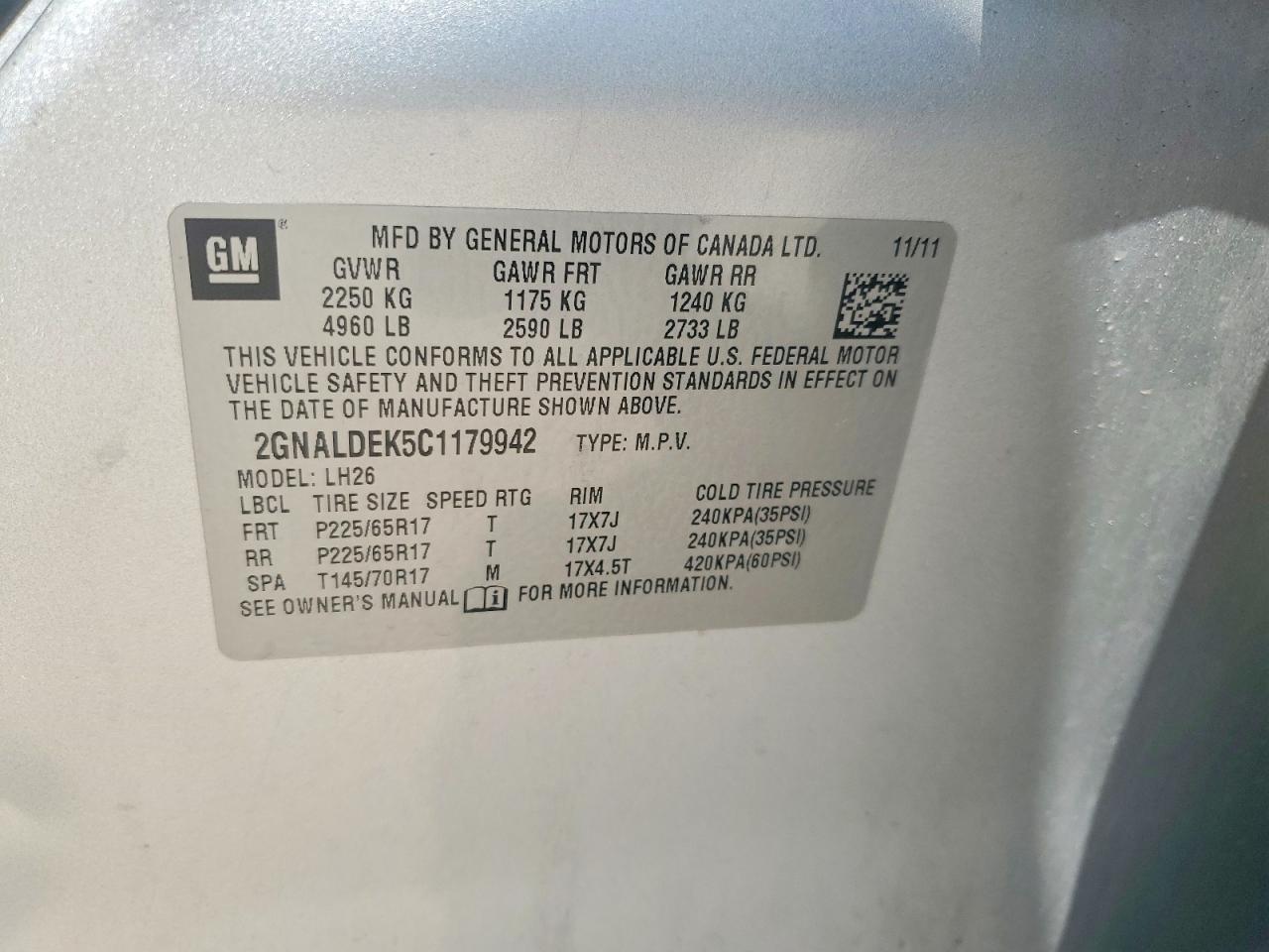 2012 Chevrolet Equinox Lt Silver vin: 2GNALDEK5C1179942