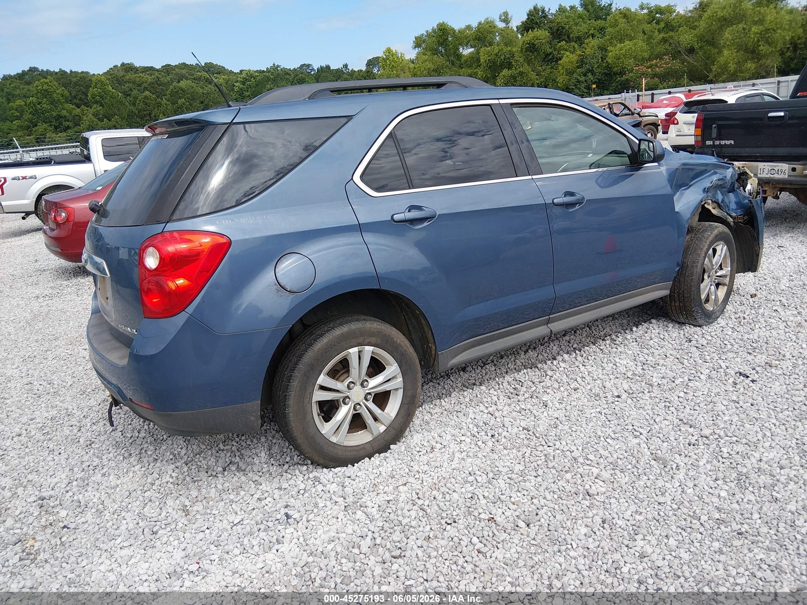 2012 Chevrolet Equinox 1lt Blue vin: 2GNALDEK5C6124023