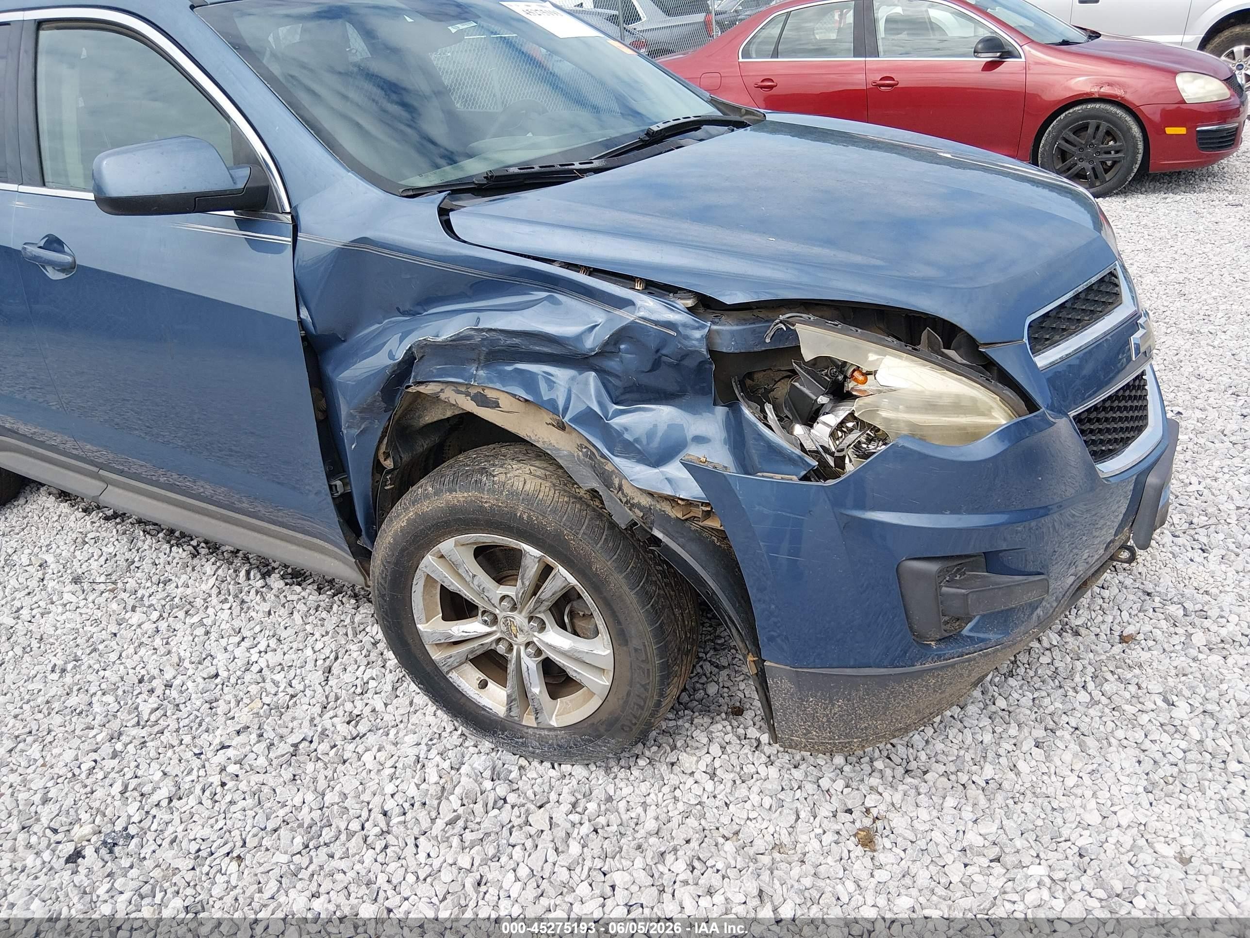 2012 Chevrolet Equinox 1lt Blue vin: 2GNALDEK5C6124023