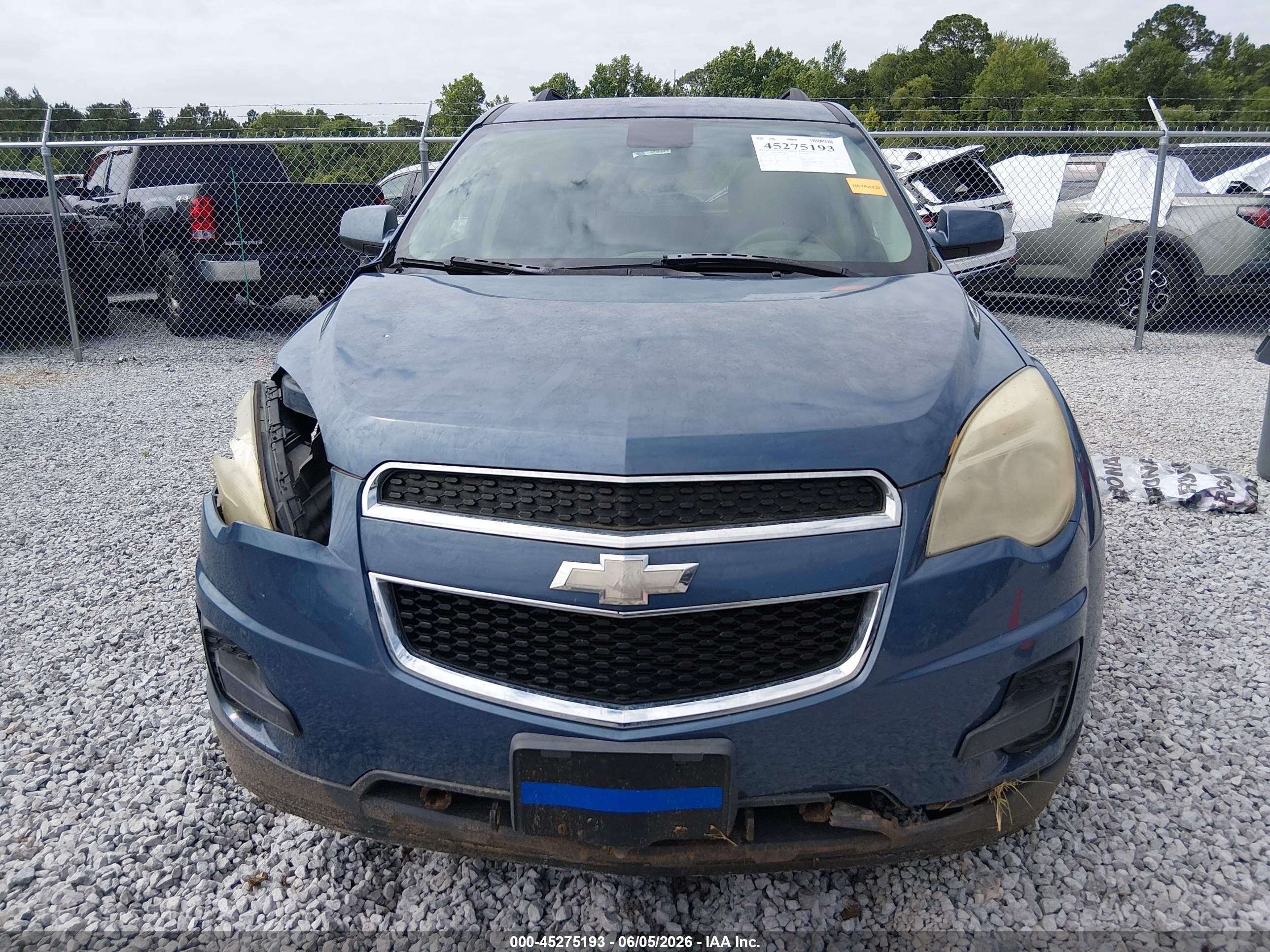 2012 Chevrolet Equinox 1lt Blue vin: 2GNALDEK5C6124023