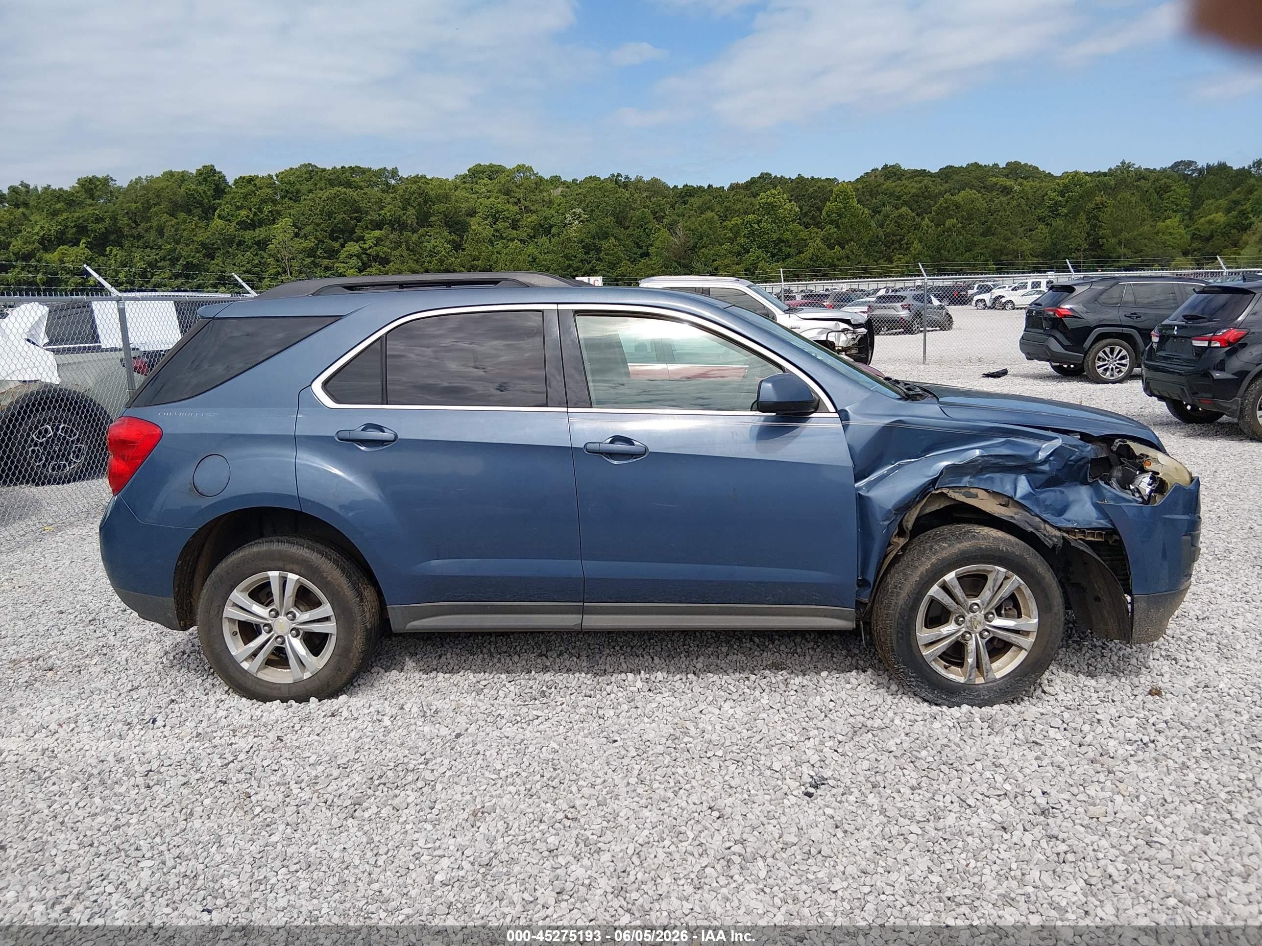 2012 Chevrolet Equinox 1lt Blue vin: 2GNALDEK5C6124023
