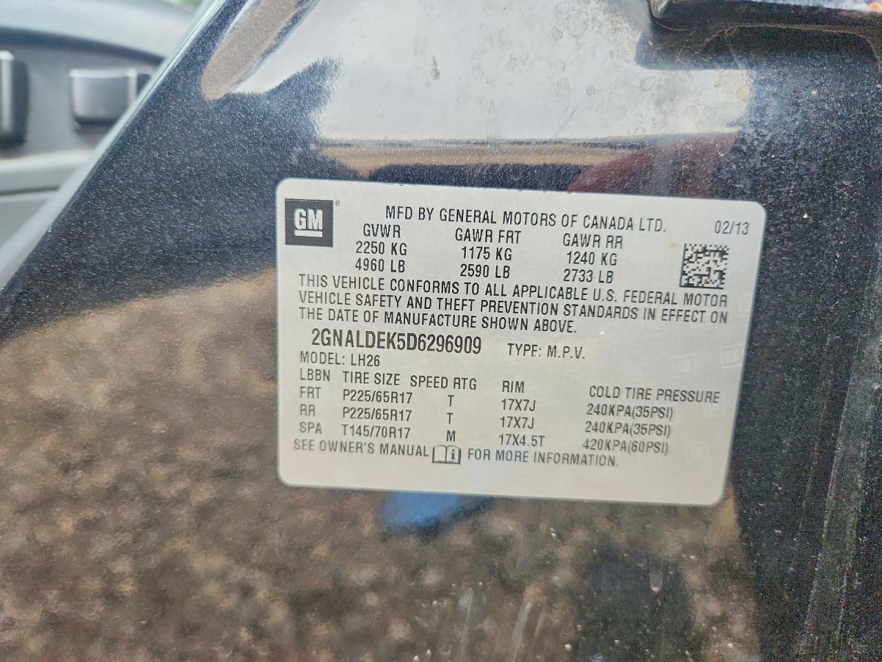 2013 Chevrolet Equinox Lt Черный vin: 2GNALDEK5D6296909