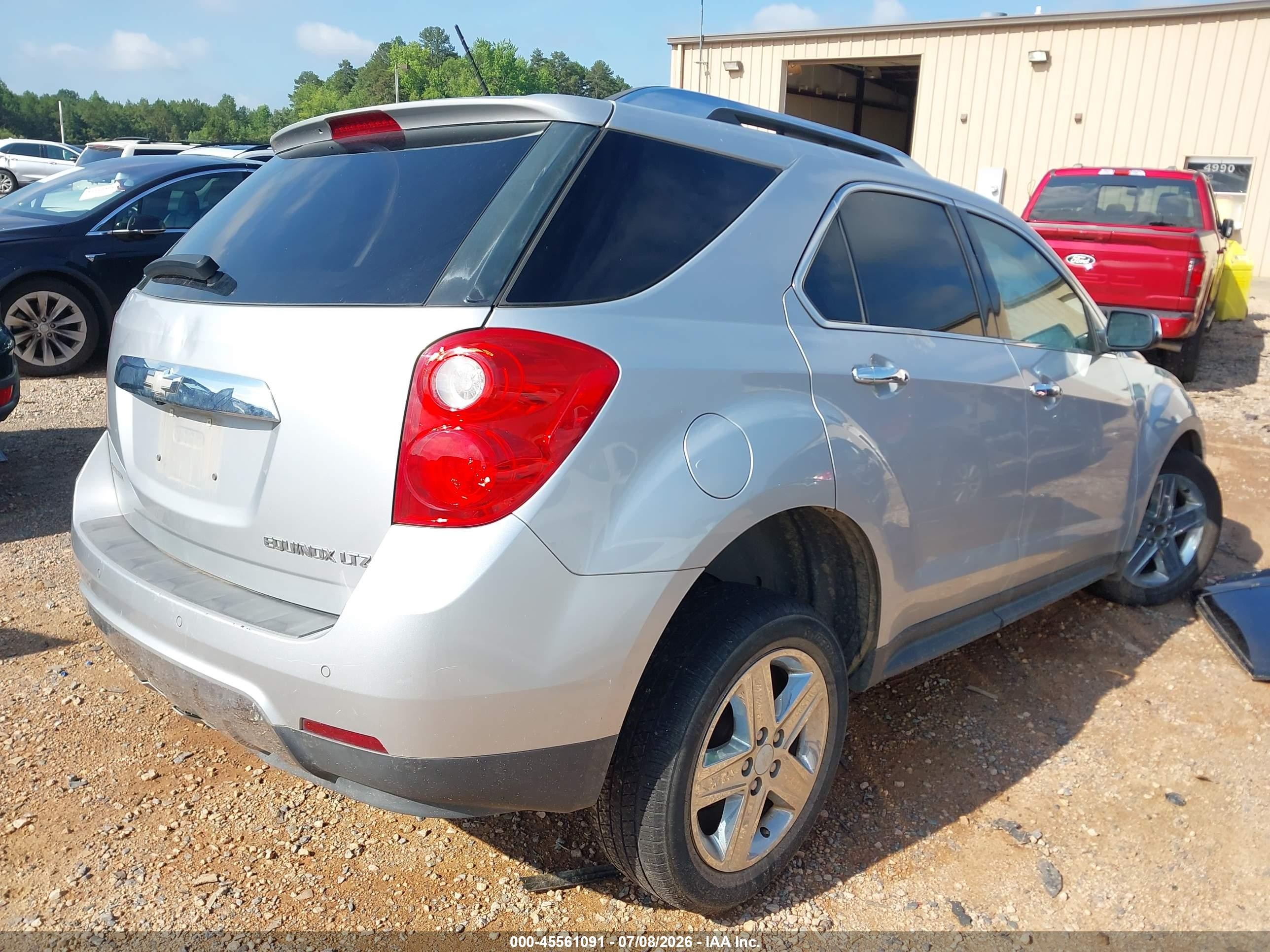 2014 Chevrolet Equinox Ltz Silver vin: 2GNALDEK5E6285815
